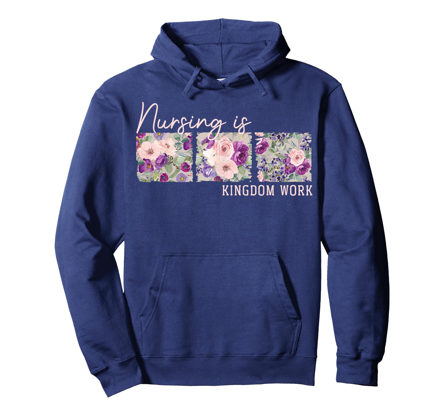 Christian Nurse, Nursing is Kingdom Work, Floral T-Shirt