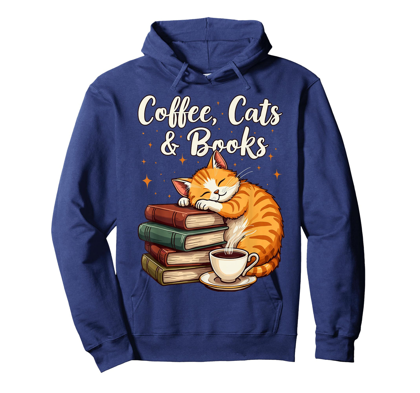 Coffee Cats & Books Lover, for Women & Girls, Funny Coffee T-Shirt