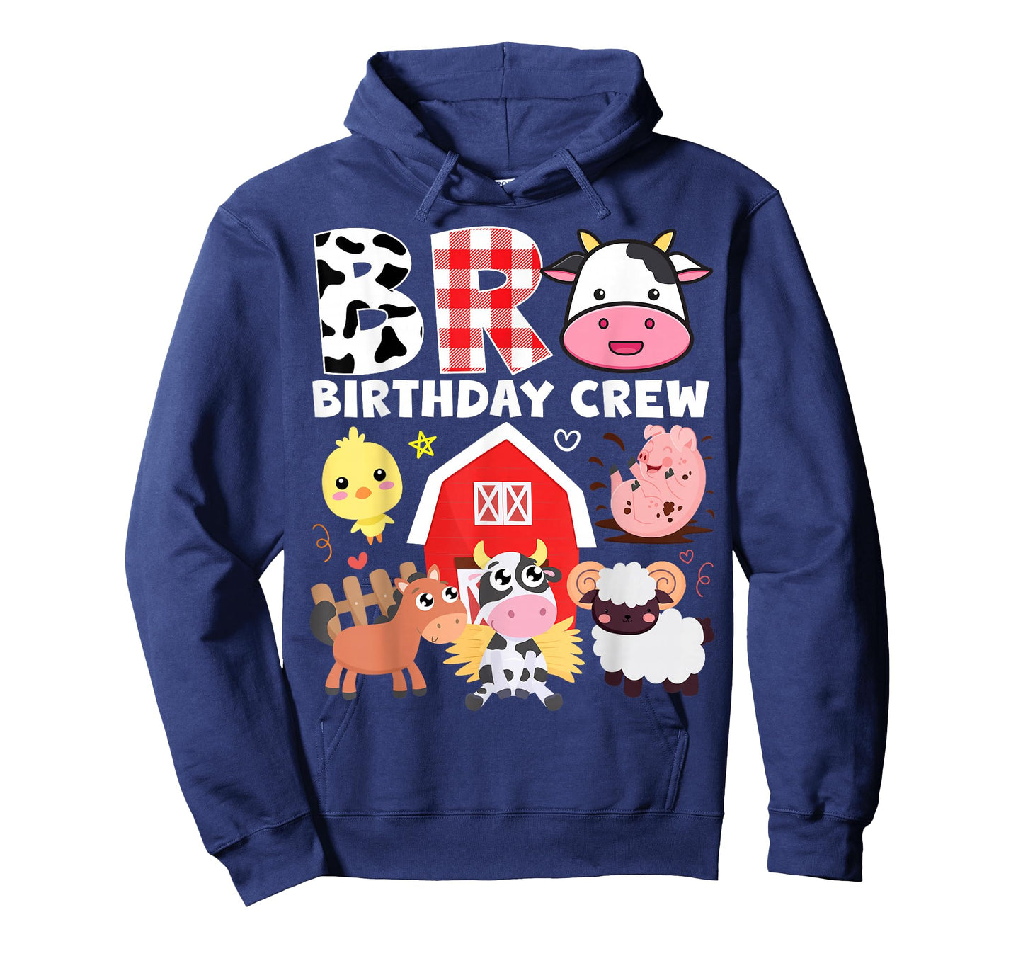 Cow Bro Birthday Crew Farm Theme Animals Kids Birthday Party T-Shirt