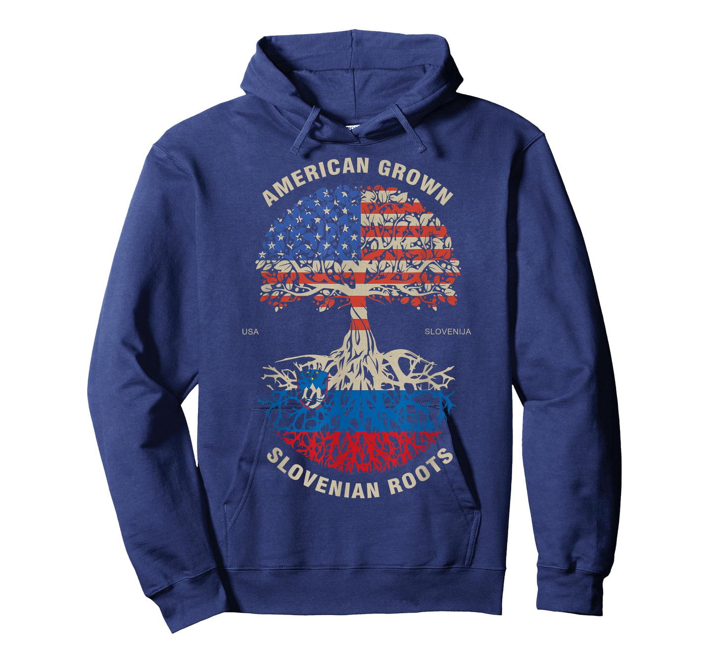 American Flag Slovenia Roots T-Shirt