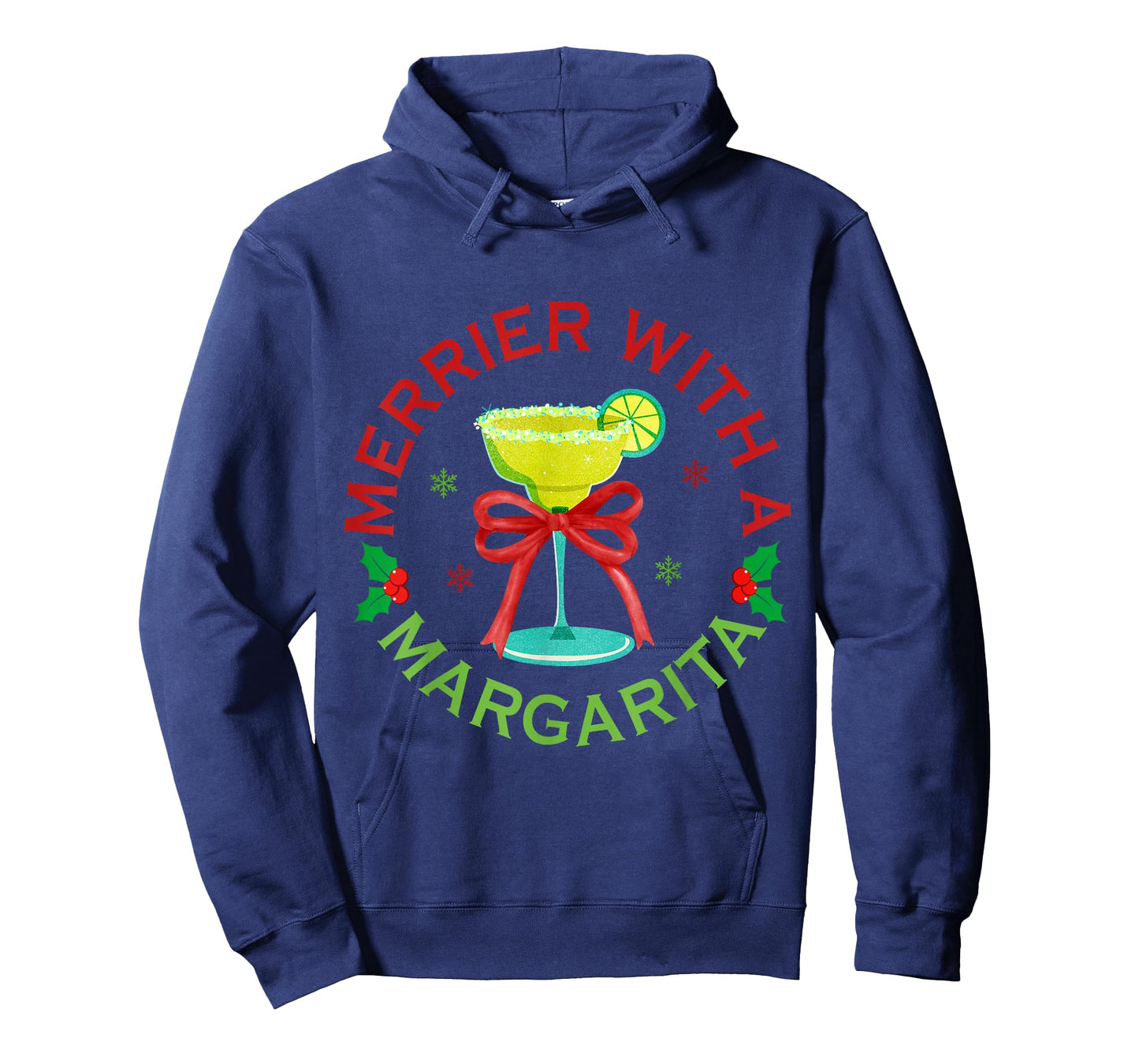 Merrier with A Margarita Christmas Drinking Margarita Lover T-Shirt