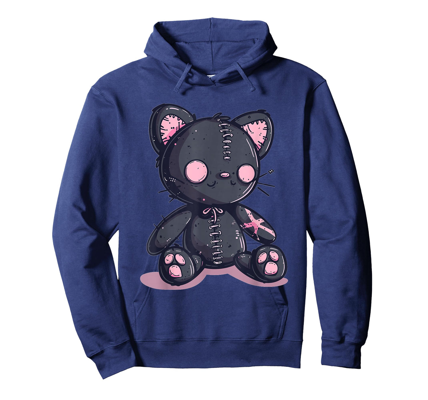 Goth Pastel Cute Creepy Kawaii Cat Kitten Voodoo Doll T-Shirt