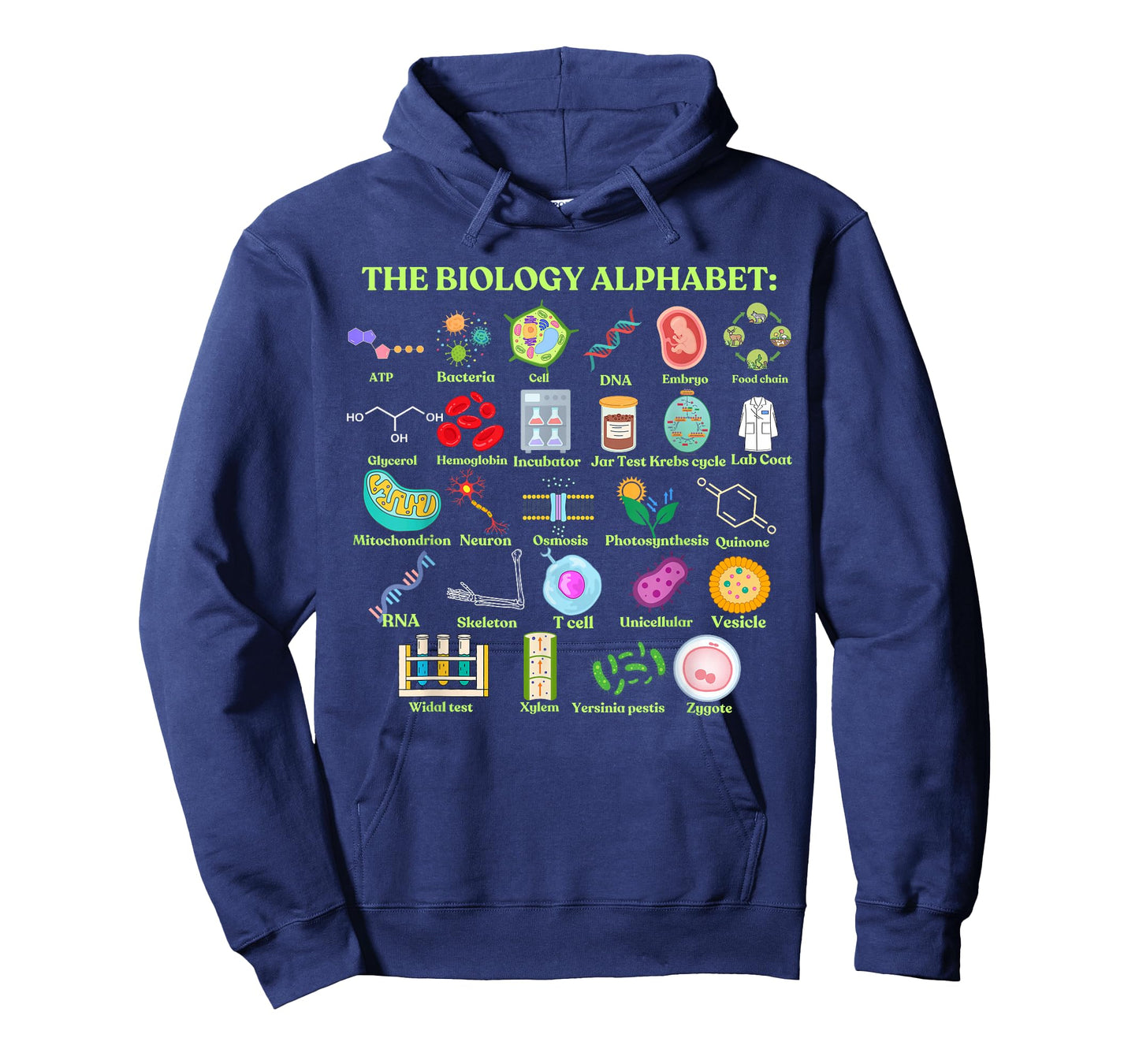 The Biology Alphabet, Cool Science and Biology T-Shirt