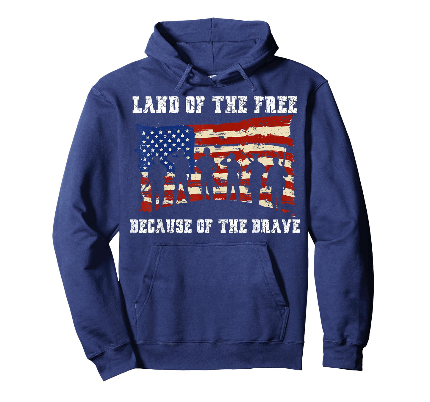 Land Of The Free Because Of The Brave USA American Flag T-Shirt