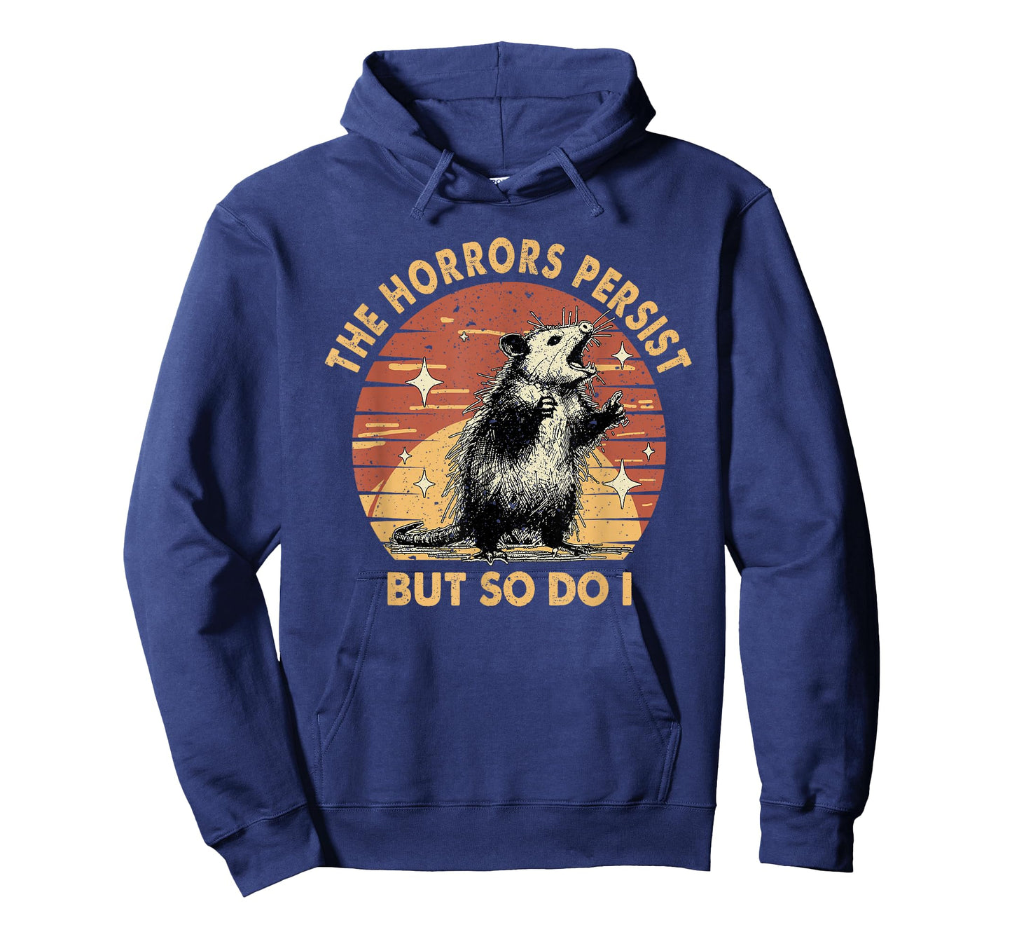Vintage Racoon The Horrors Persist But So Do I Mental Health T-Shirt