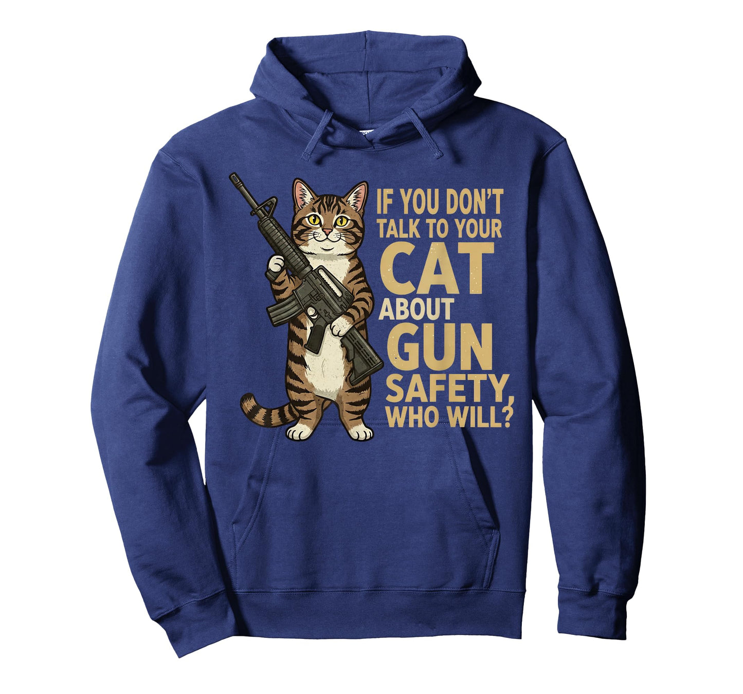 Talk to Your Cat About Gun Safety Funny Cat Humor T-Shirt