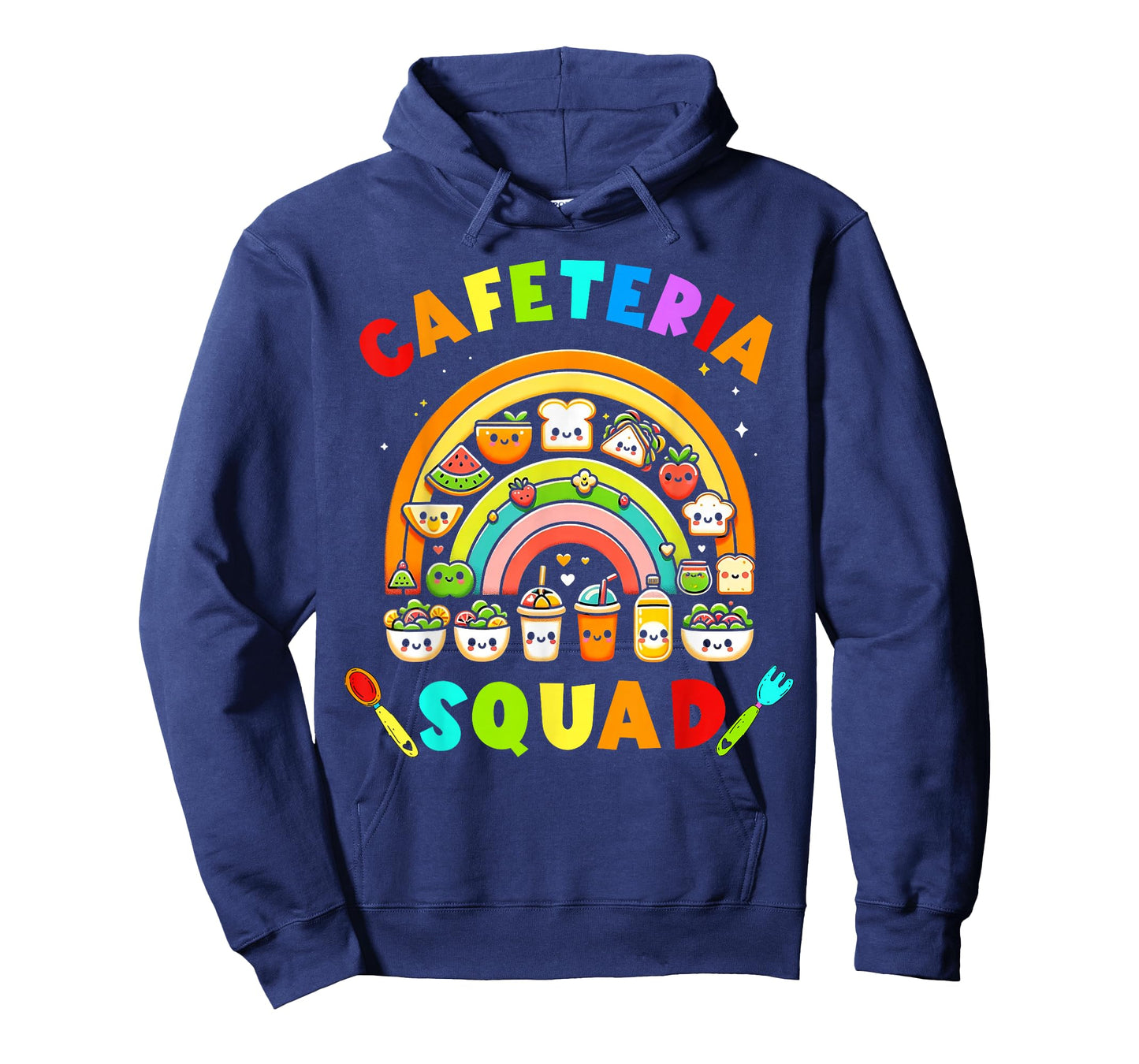 Cute Lunch Lady Crew of Food Service Rainbow Cafeteria Squad T-Shirt