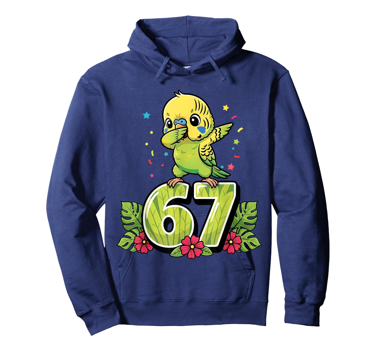 Six Seven Meme Dabbing Baby Parakeet 67 Funny Gen Z Apha T-Shirt