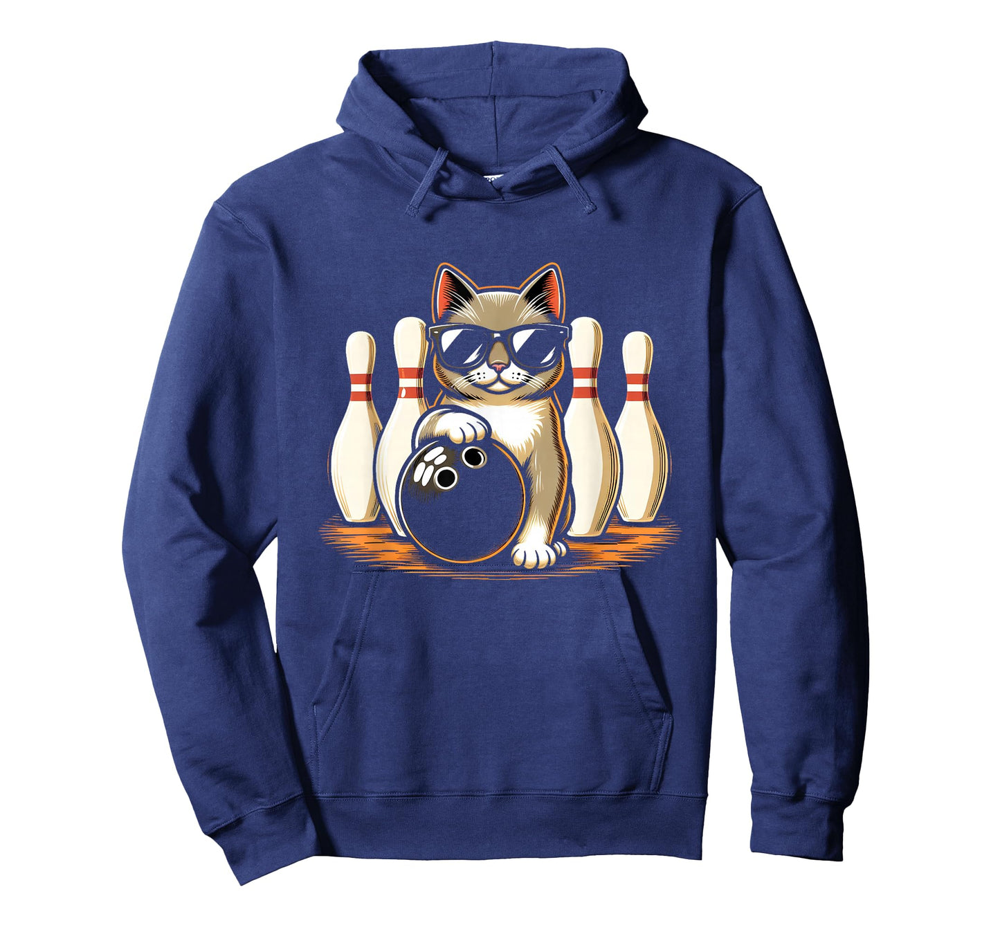 Cat Wearing Sunglasses Playing Bowling Cat Lover T-Shirt