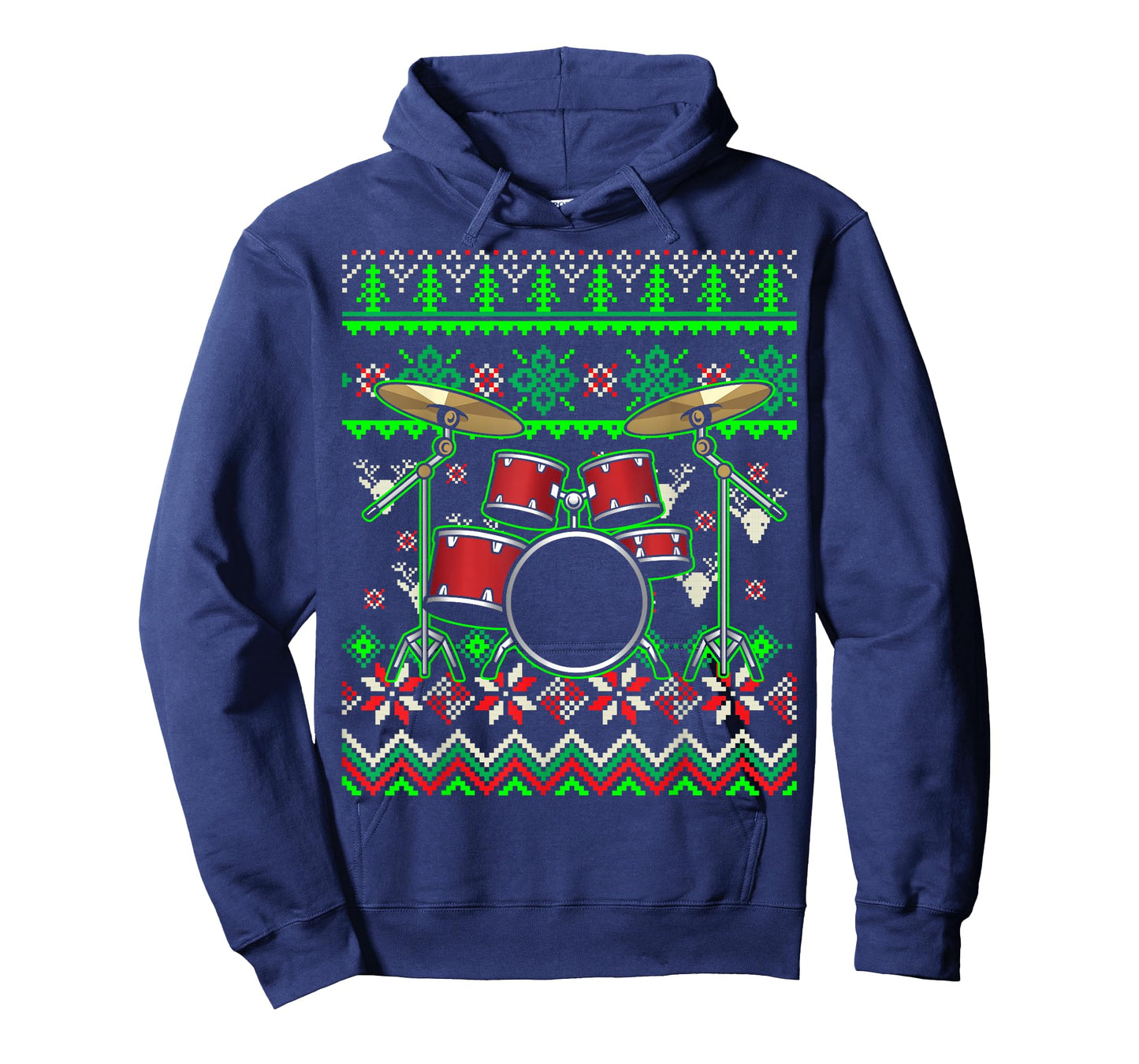 Drummer Musical Instrument Ugly Christmas Drums T-Shirt