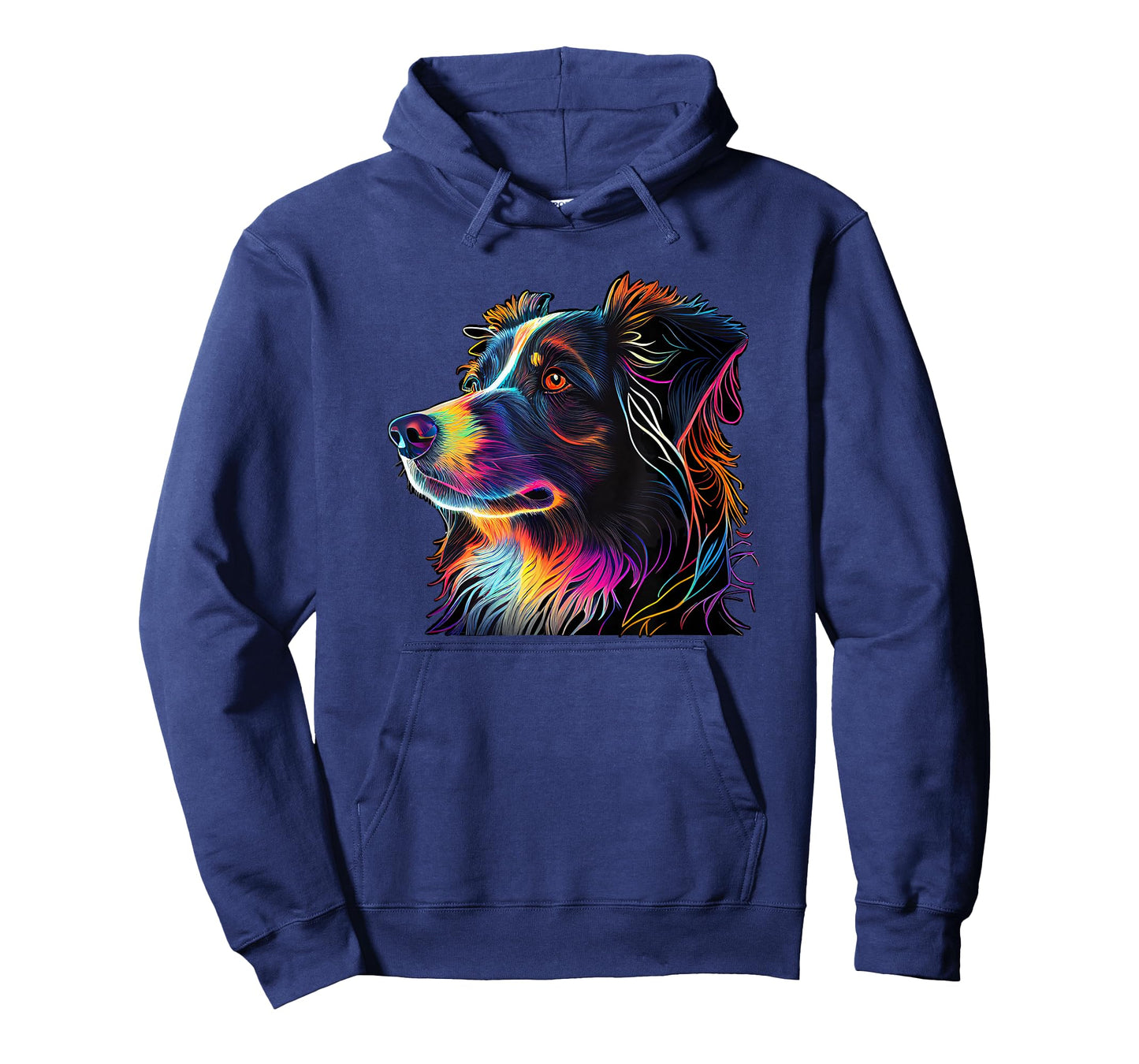 Australian Shepherd Mini Colorful Abstract Line Art T-Shirt