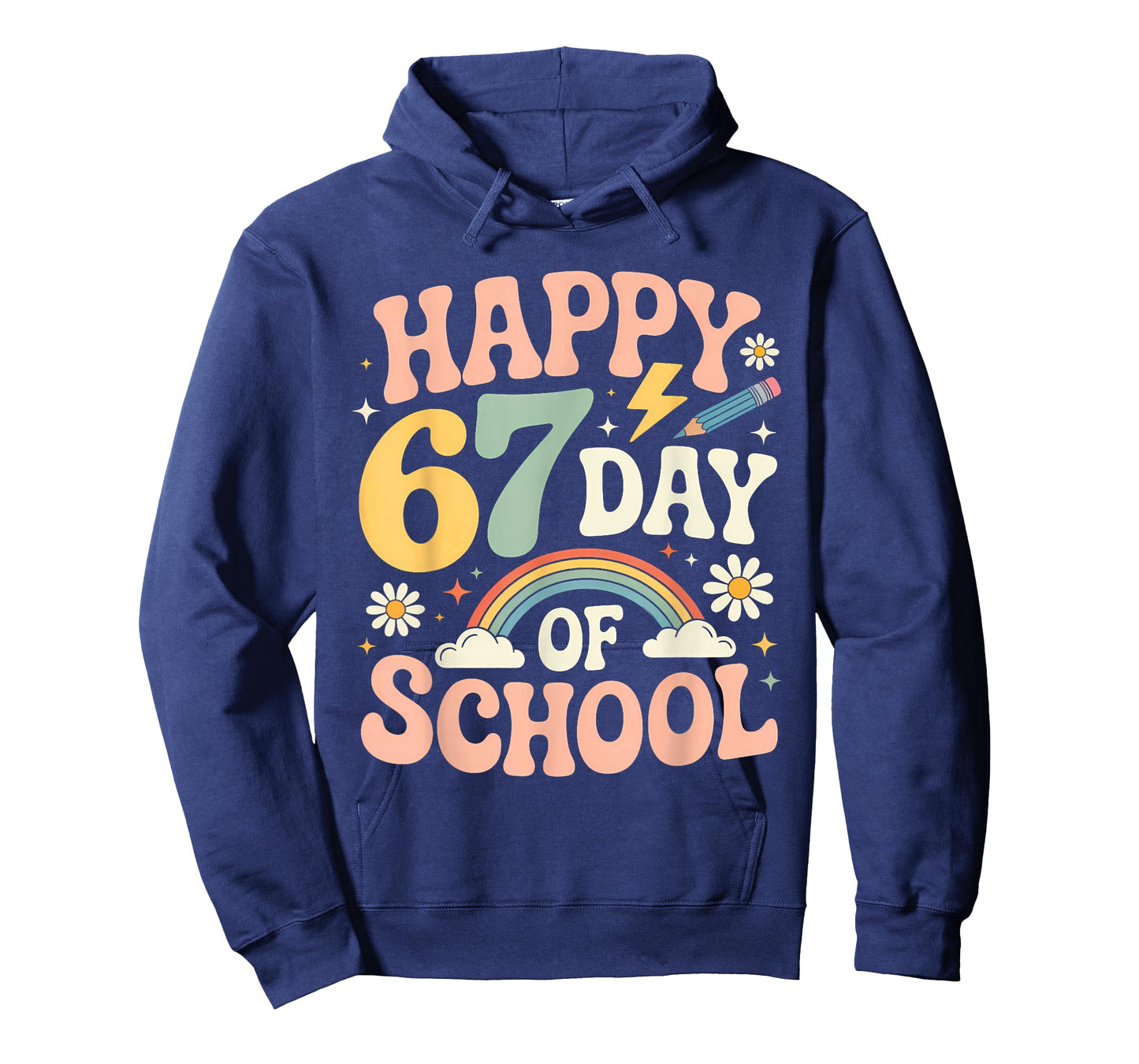 Retro 67 Days of School Happy 67th Day of School Funny 6 7 T-Shirt