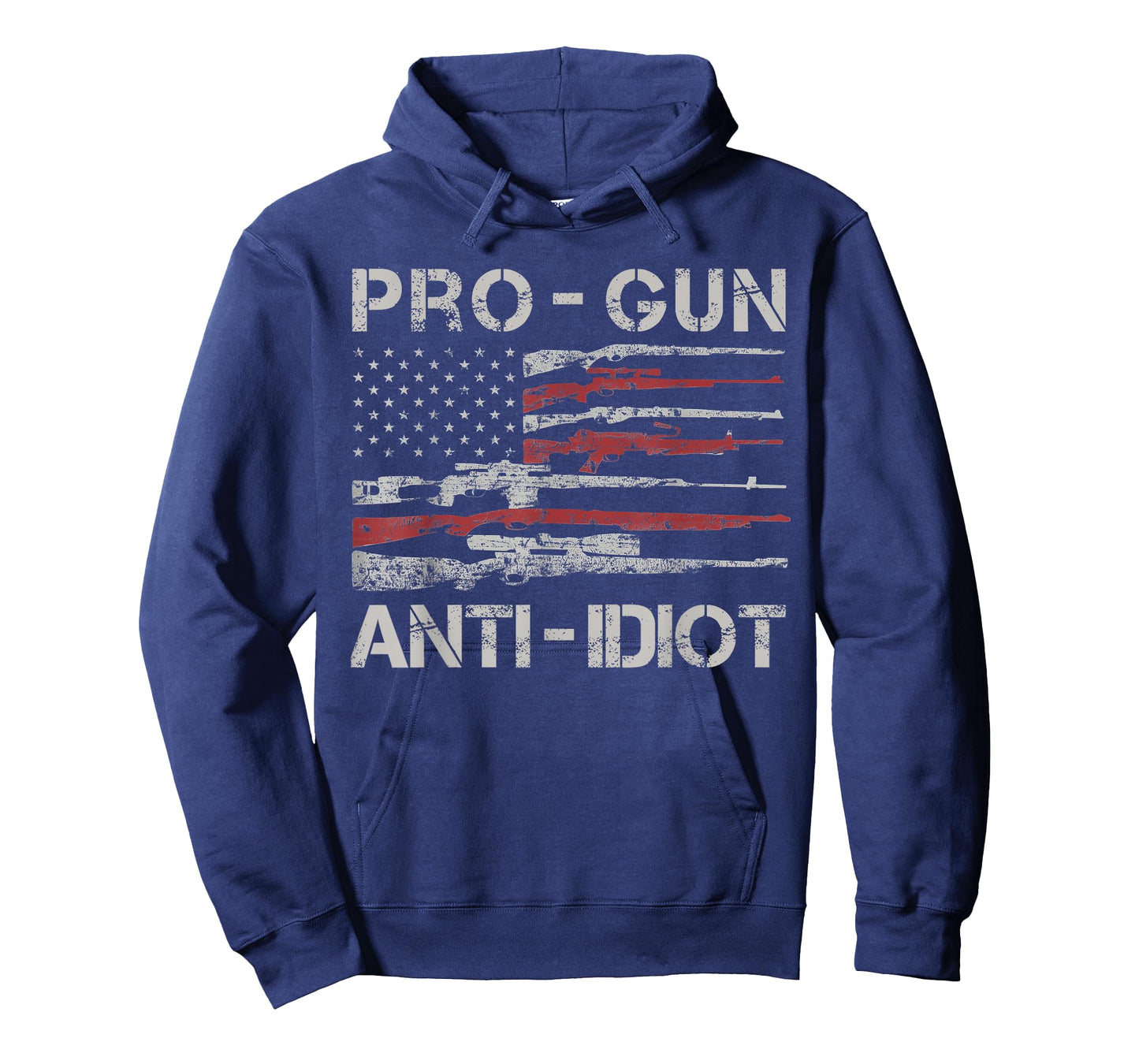 Pro Gun Anti Idiot Shirt Vintage USA Flag 2nd Amendment T-Shirt