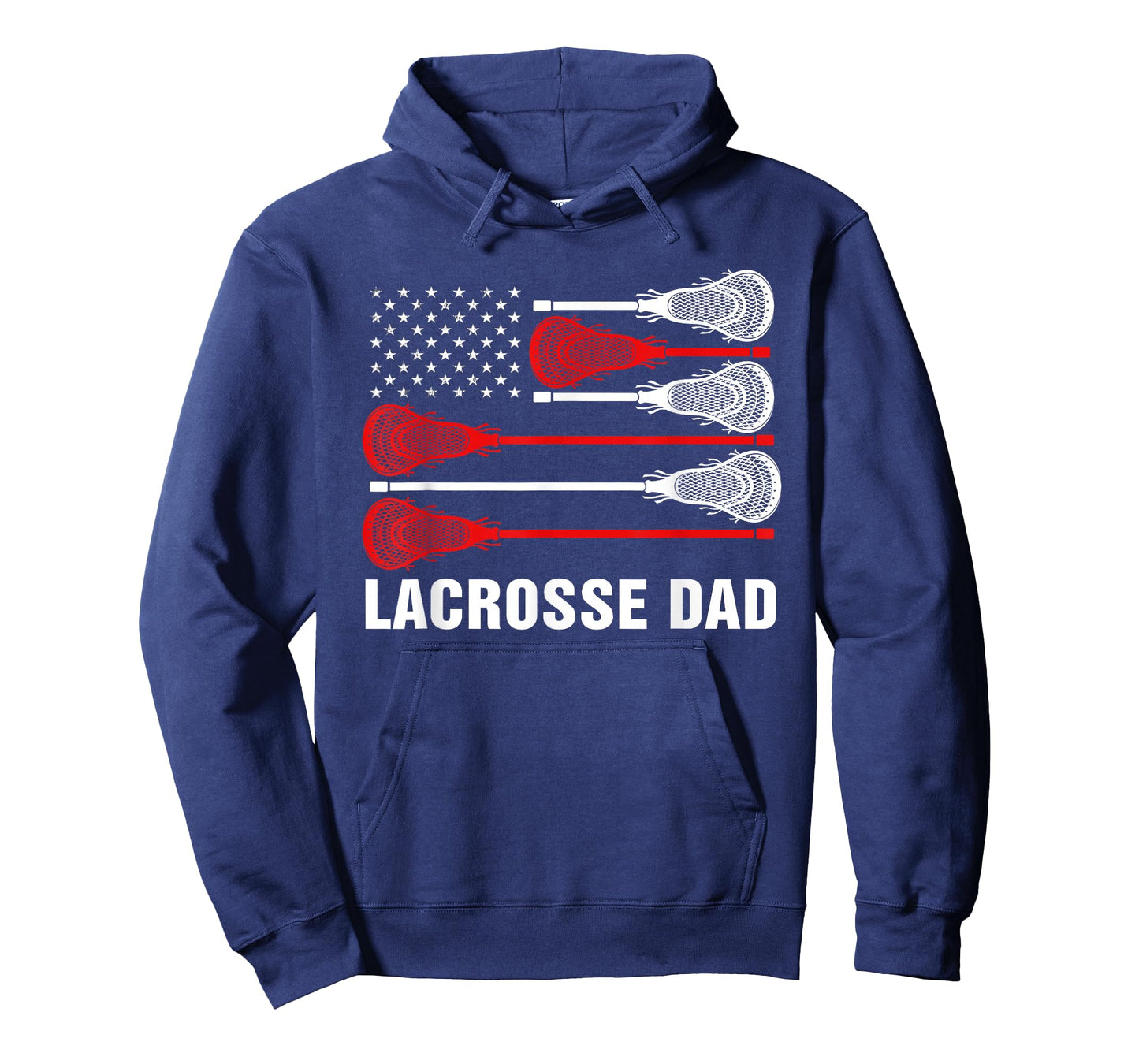Vintage Lacrosse Dad, Lax Dad USA Flag T-Shirt