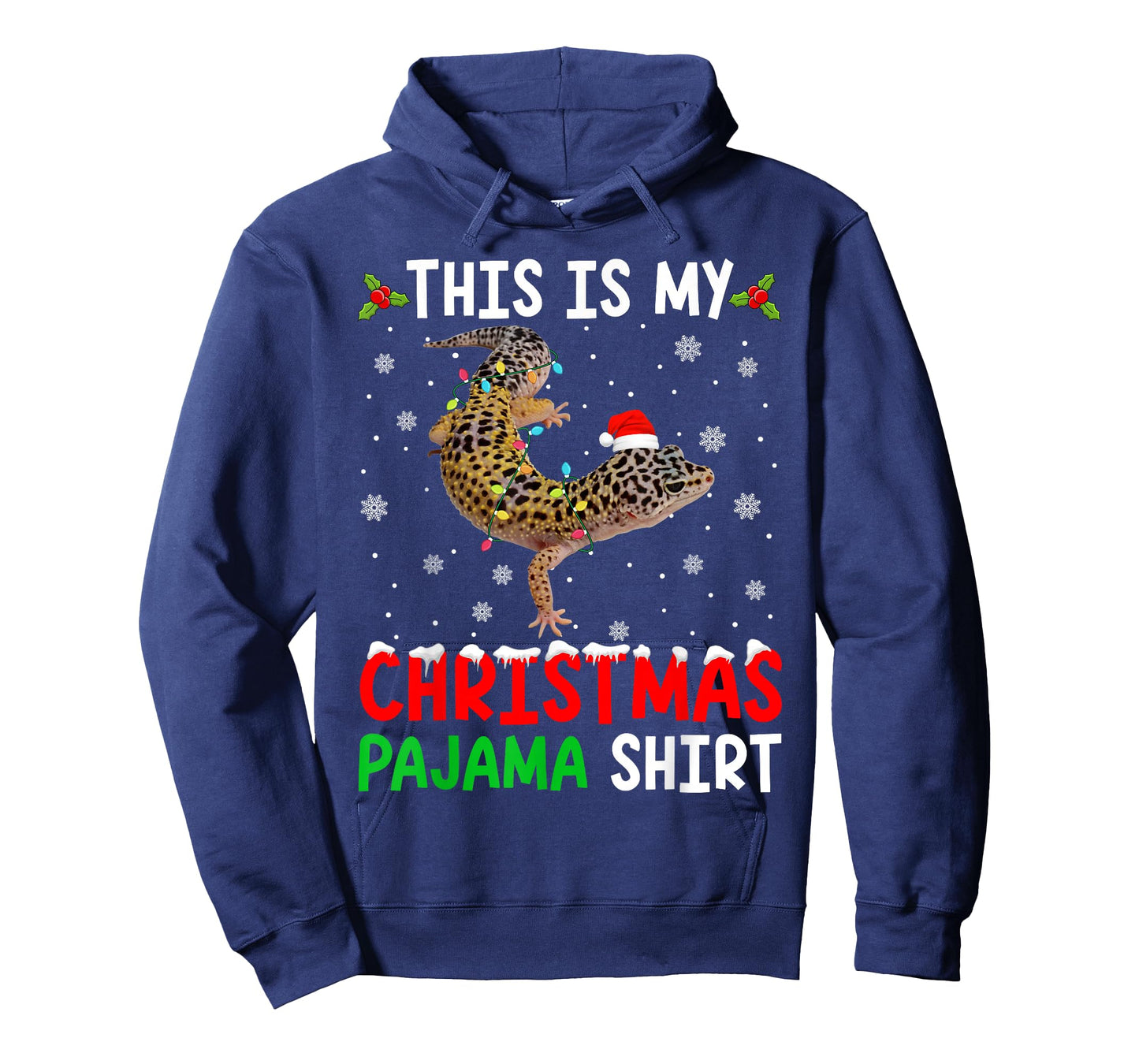This Is My Christmas Pajama Leopard Gecko Xmas Funny Animals T-Shirt