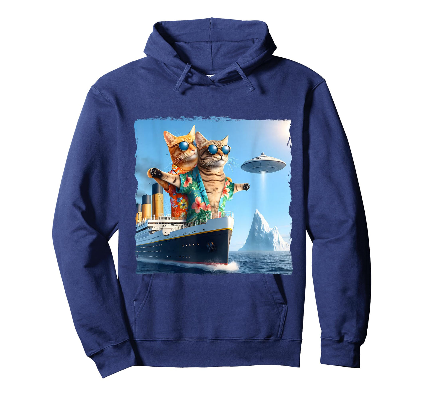 Funny Cat Couple Selfie With Alien Trip Vacation Cruise T-Shirt