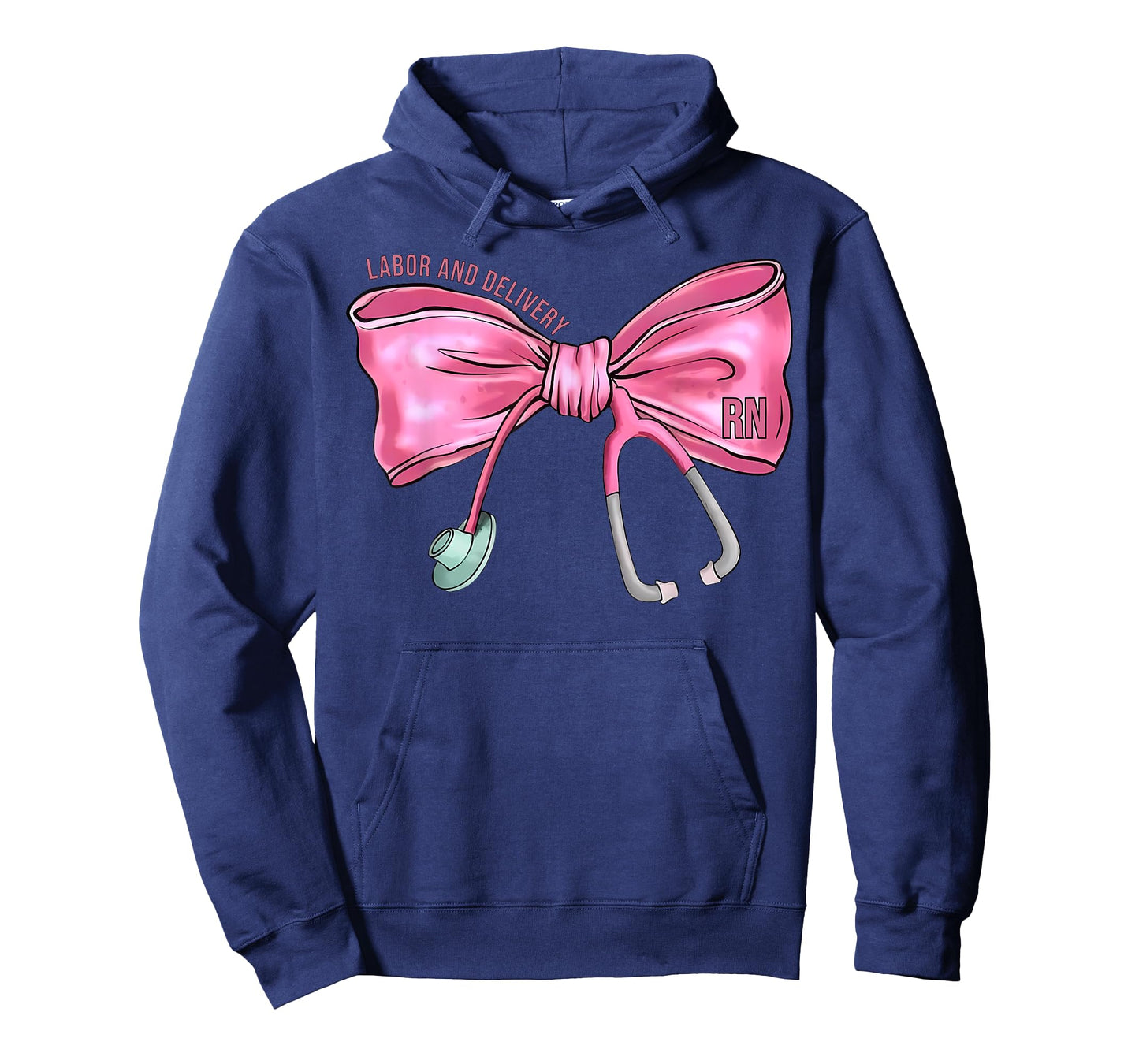 Coquette Bow Stethoscope Labor and Delivery Nurse RN Nursing T-Shirt