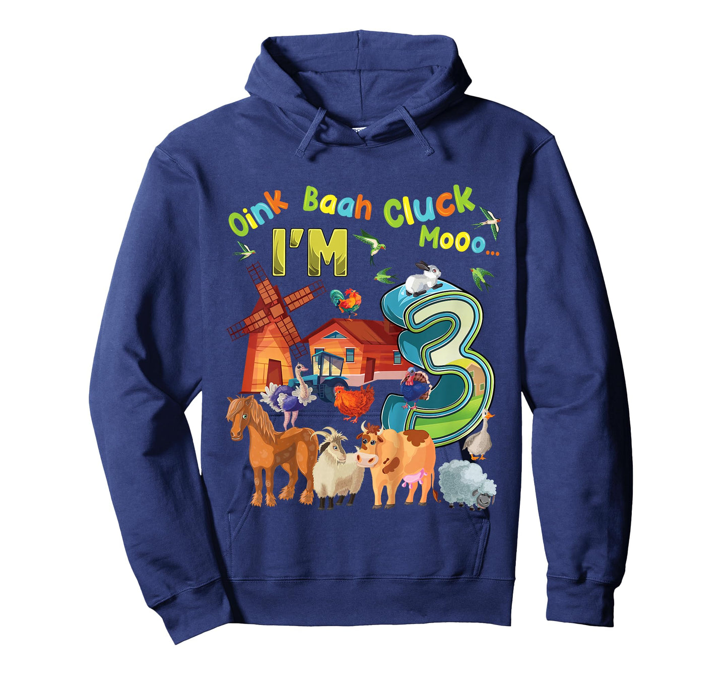 Barnyard 3rd Birthday Farm Animals 3 Years Old Farming T-Shirt