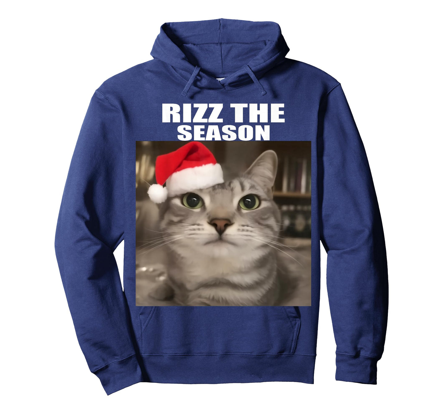 Rizz The Season Funny Christmas Pajamas Cat Meme Brainrot T-Shirt