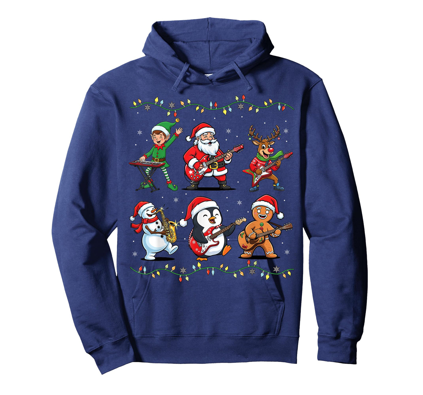 Christmas Santa Elf Music Funny Xmas for Boys Girls Men T-Shirt