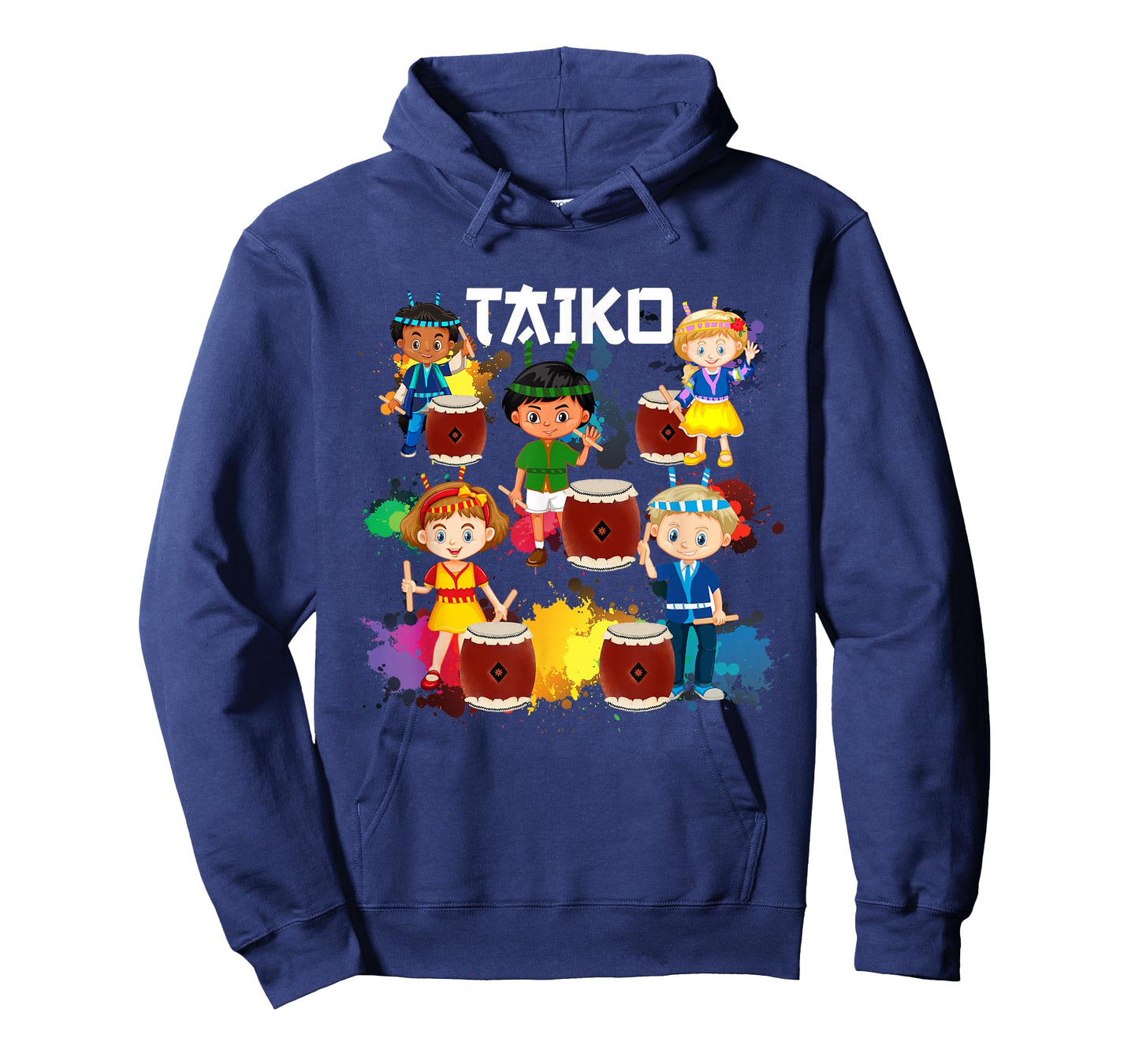 Cool Colorful Taiko Drummer Kids Boys Girls Teens T-Shirt