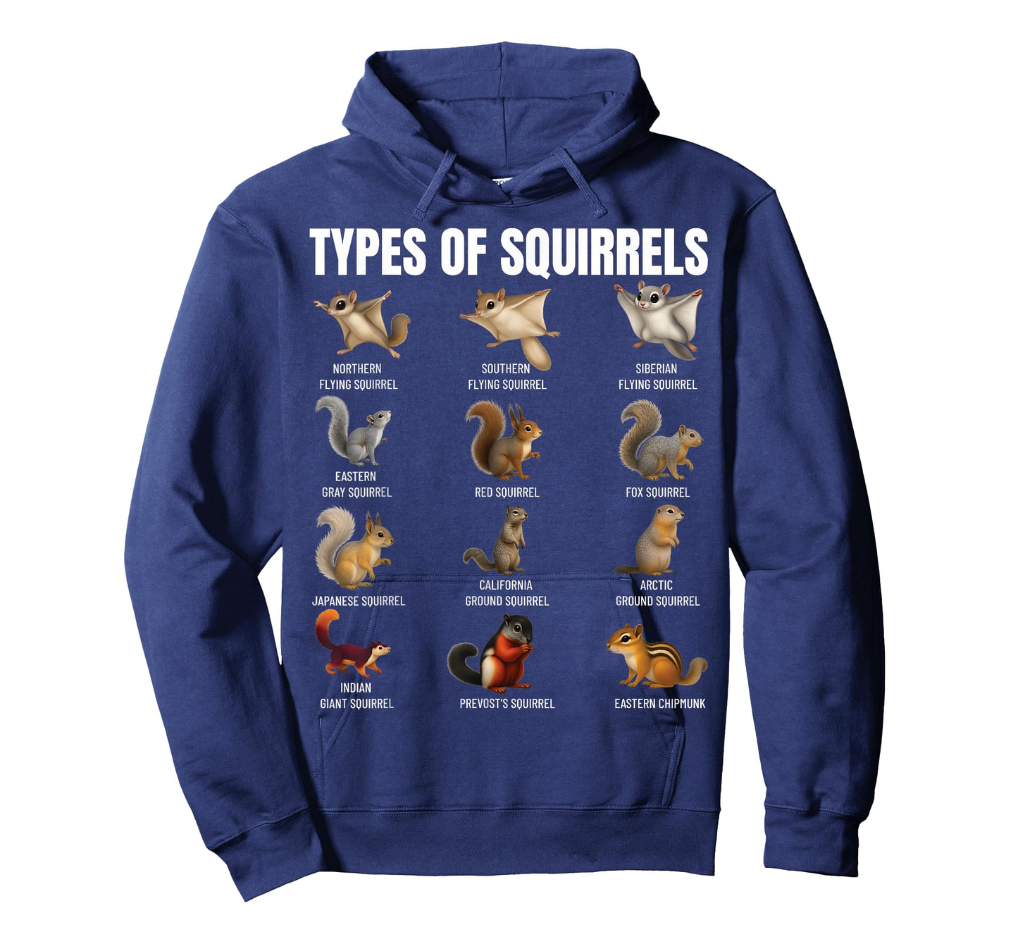Types of Squirrels Identification Chart Species of Squirrels T-Shirt