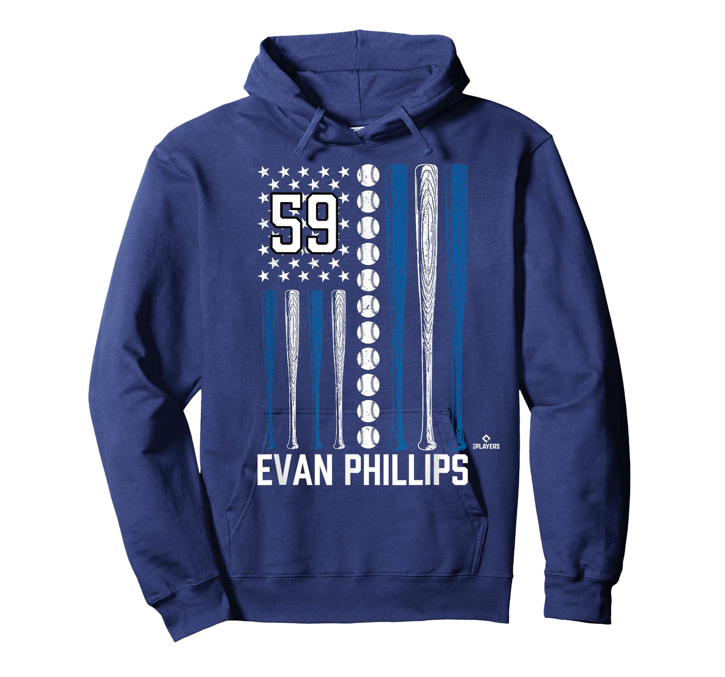 Baseball American Flag Evan Phillips Los Angeles Baseball T-Shirt