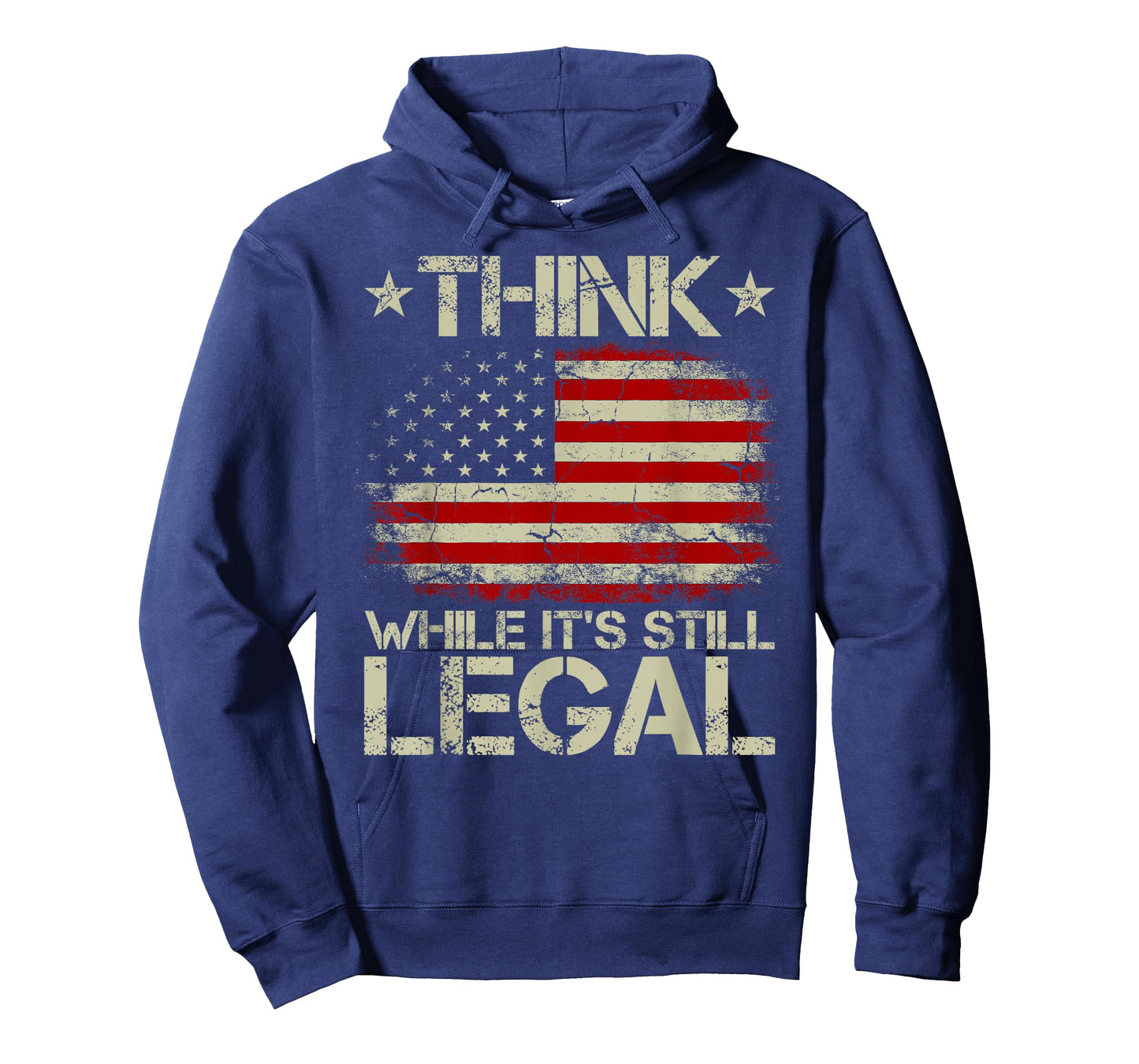 Vintage Old American Flag Think While It's Still Legal T-Shirt