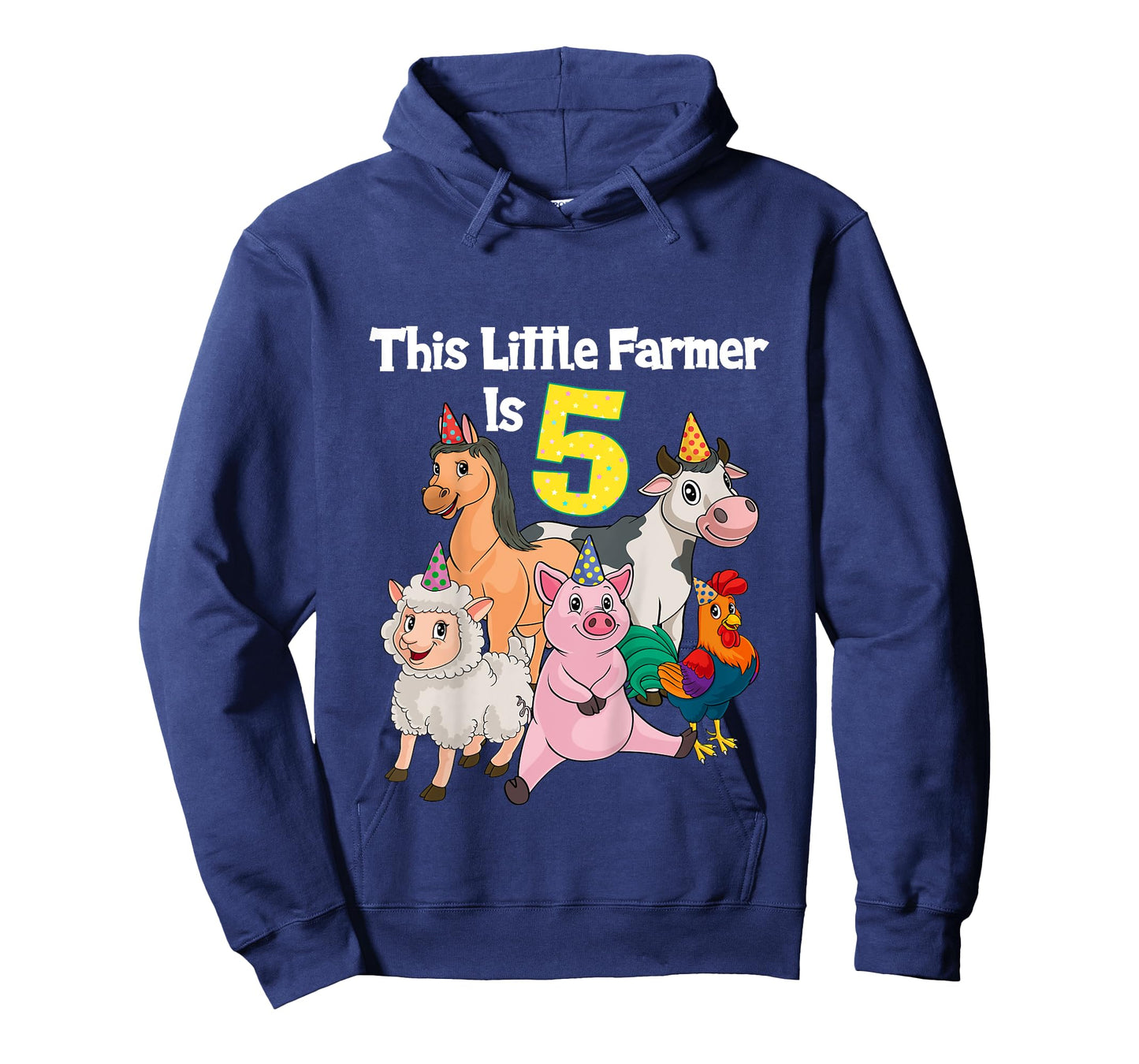 Barnyard 5 Year Old Farm Animals 5th Birthday T-Shirt