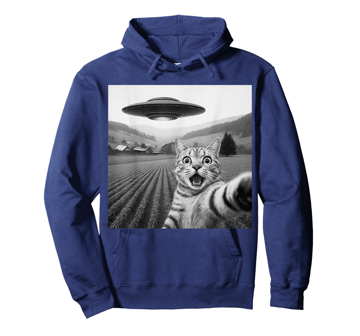 Cat Selfie with Alien UFO Funny Cat Gifts for Men Women Kid T-Shirt
