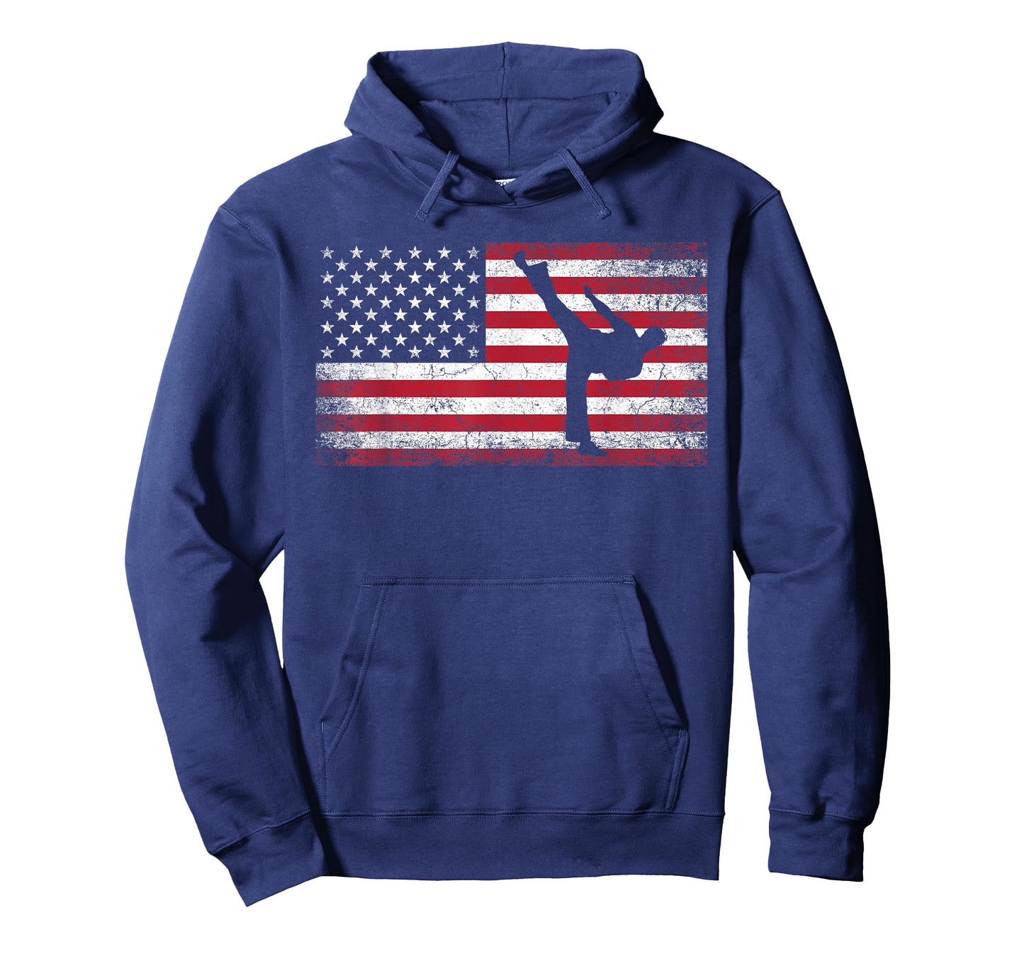 Karate Martial Arts 4th of July American Flag USA Patriotic T-Shirt for Women Kids Men