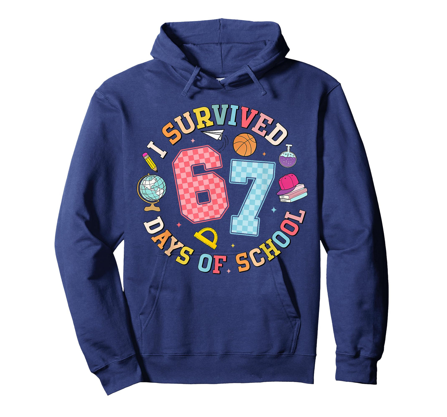 I Survived 67 Days of School Teachers Students Six Seven 90s T-Shirt
