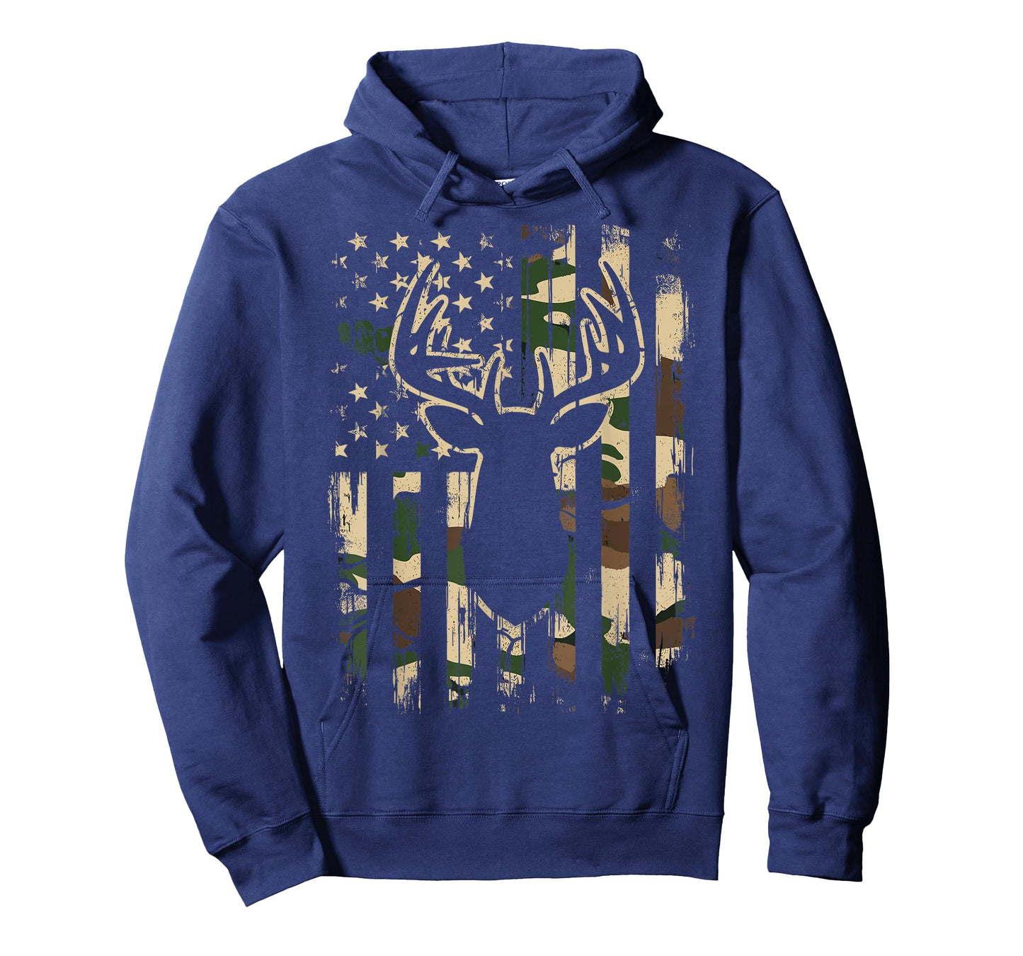 Deer Hunting Camo American Flag Outdoor T-Shirt