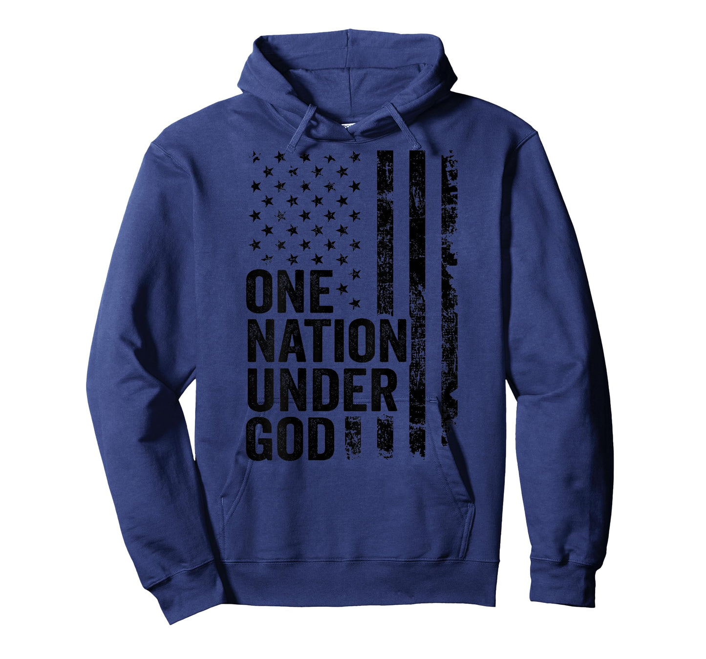One Nation Under God - Christian Faith USA Flag (ON Back) T-Shirt
