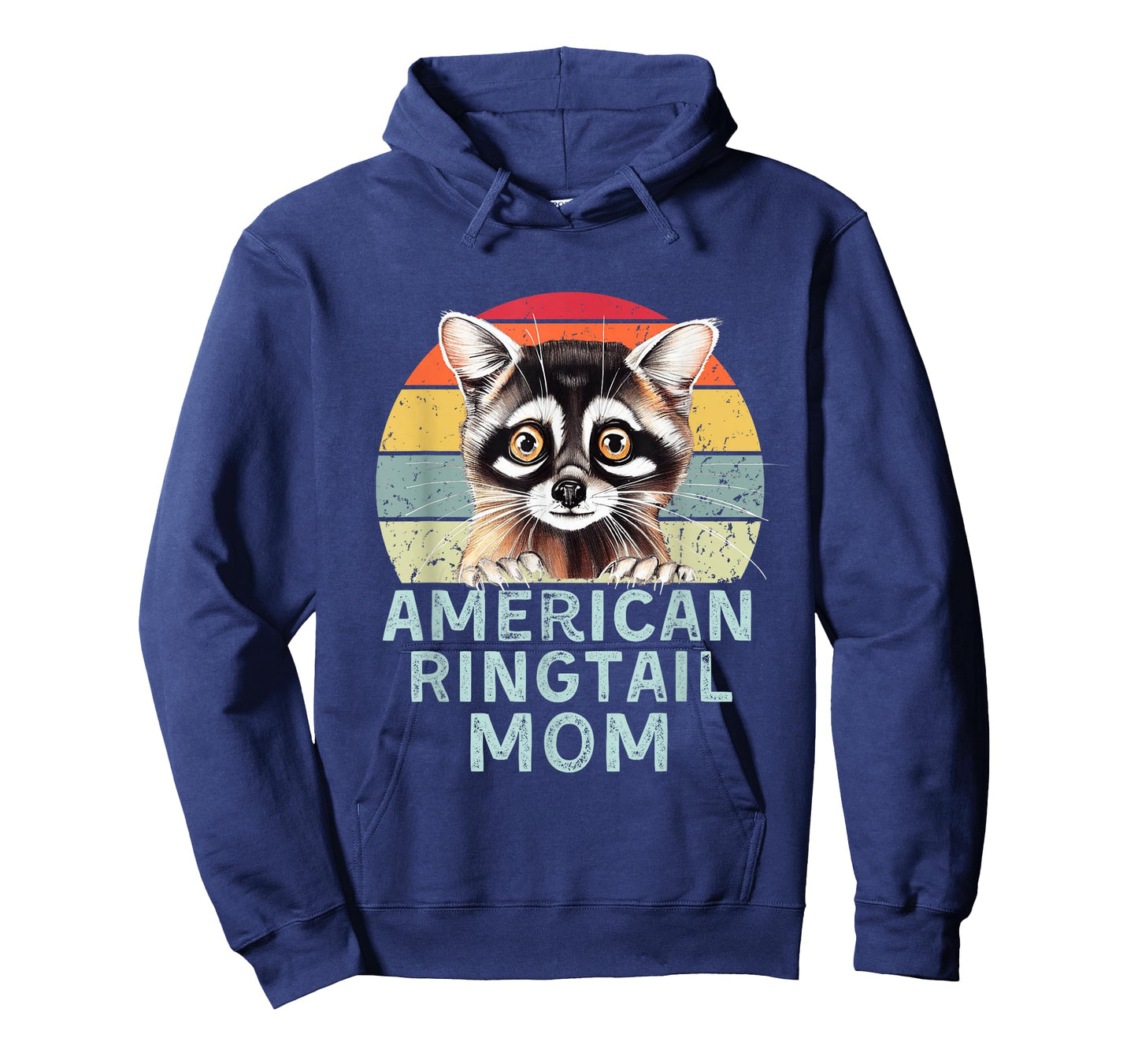American Ringtail Cat Mom Funny Retro Vintage Cats Heartbeat T-Shirt
