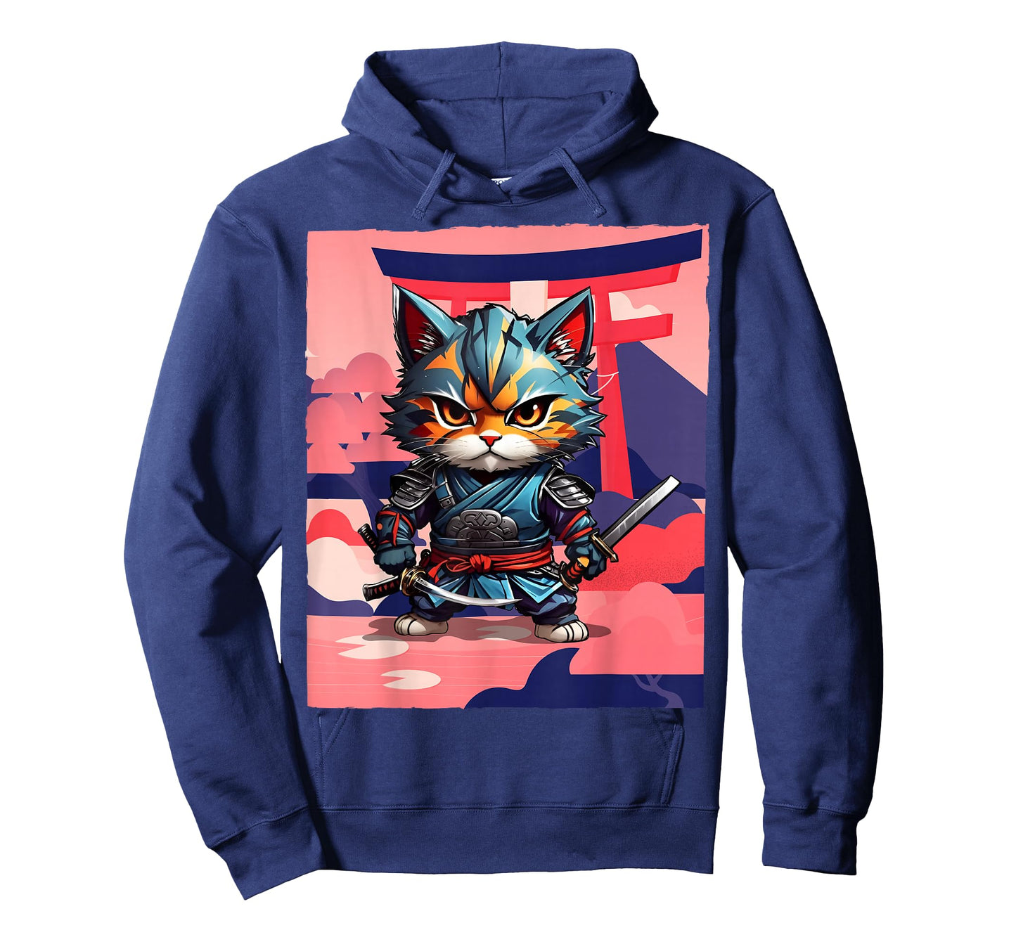 Japanese Ninja Art and Japan Samurai Cat T-Shirt