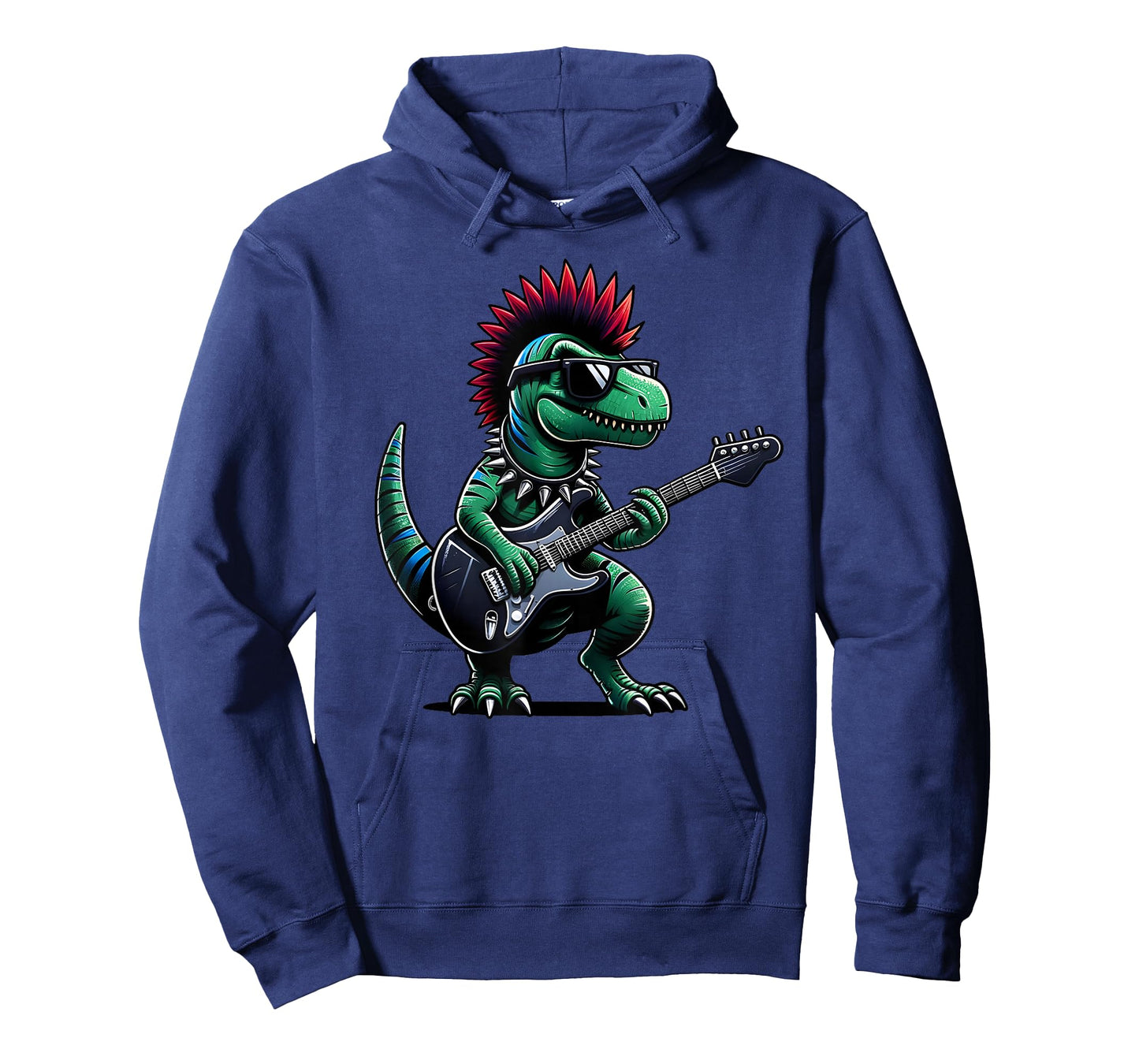 Cute Punk Dinosaur, Rock'n Roll Goth Dino, Guitar Band Funny T-Shirt