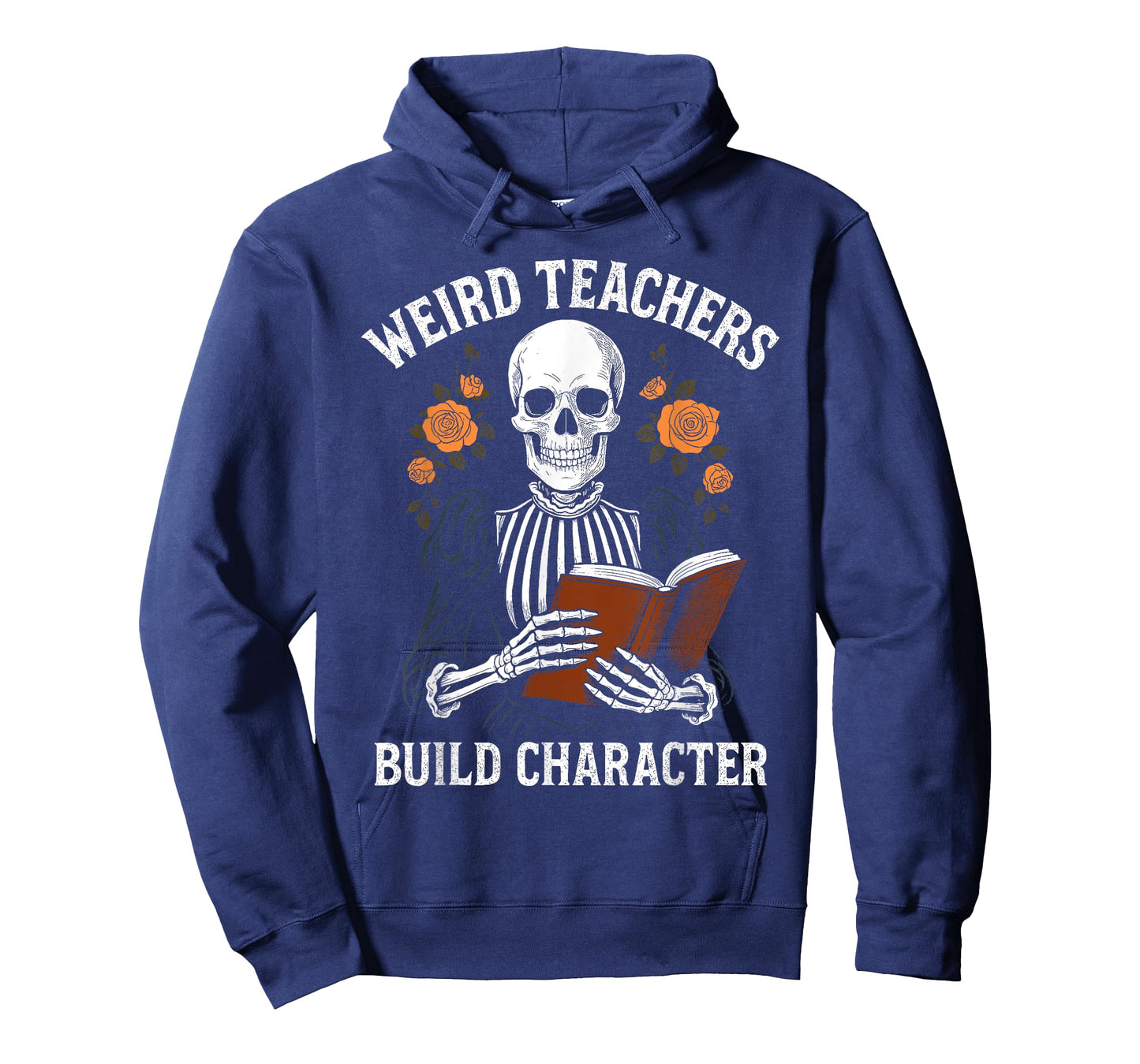 Skeleton Weird Teachers Build Character Funny Halloween T-Shirt