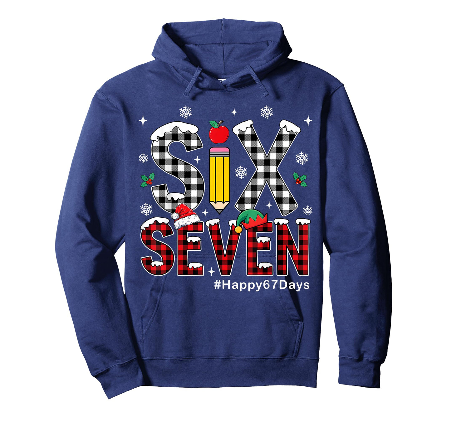 Christmas Six Seven 6 7 Meme Happy 67 Days of School T-Shirt