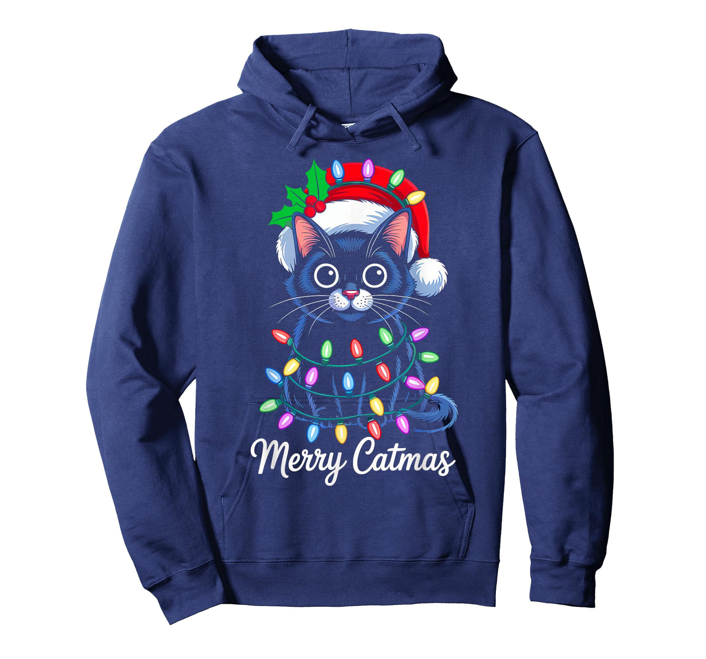 Merry Catmas Santa Christmas Cat Kitten Funny Xmas Pajamas T-Shirt