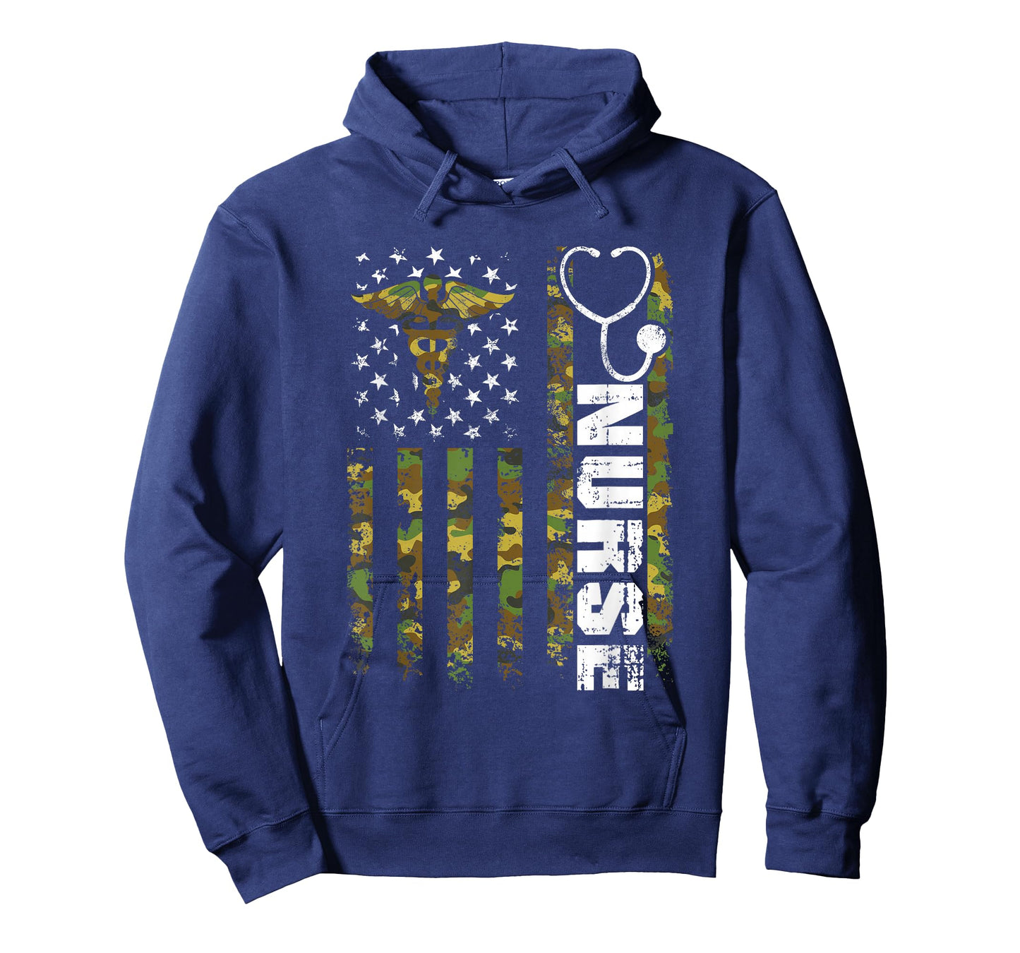 American Flag Camouflage Nurse Patriotic 4th Of July T-Shirt