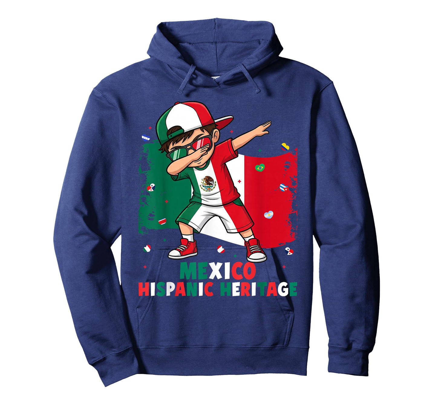 Dabbing Boy Mexico Hispanic Heritage Month Mexico Flag T-Shirt