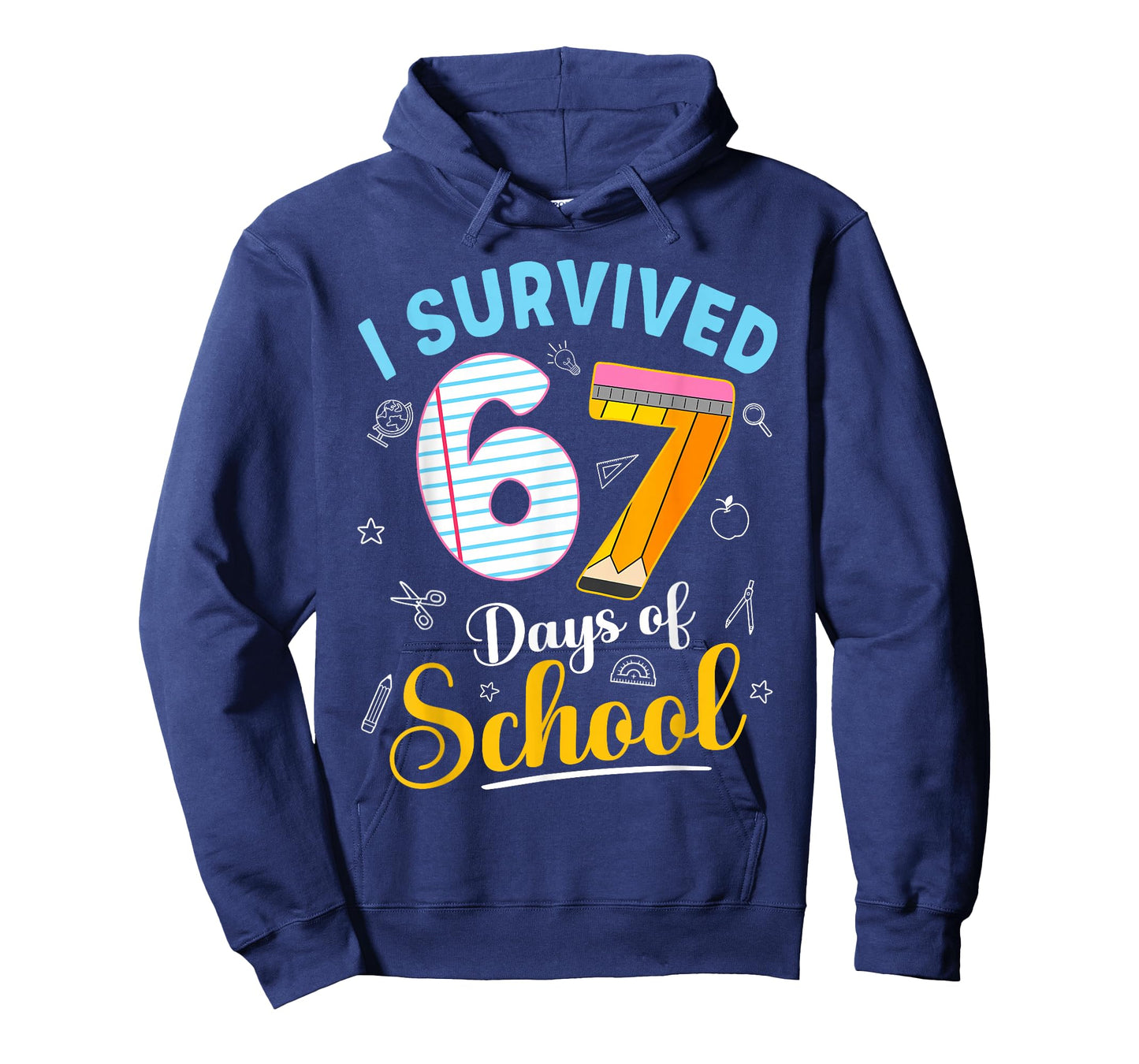 Funny Meme I Survived 67 Days of School Teacher Student Kids T-Shirt