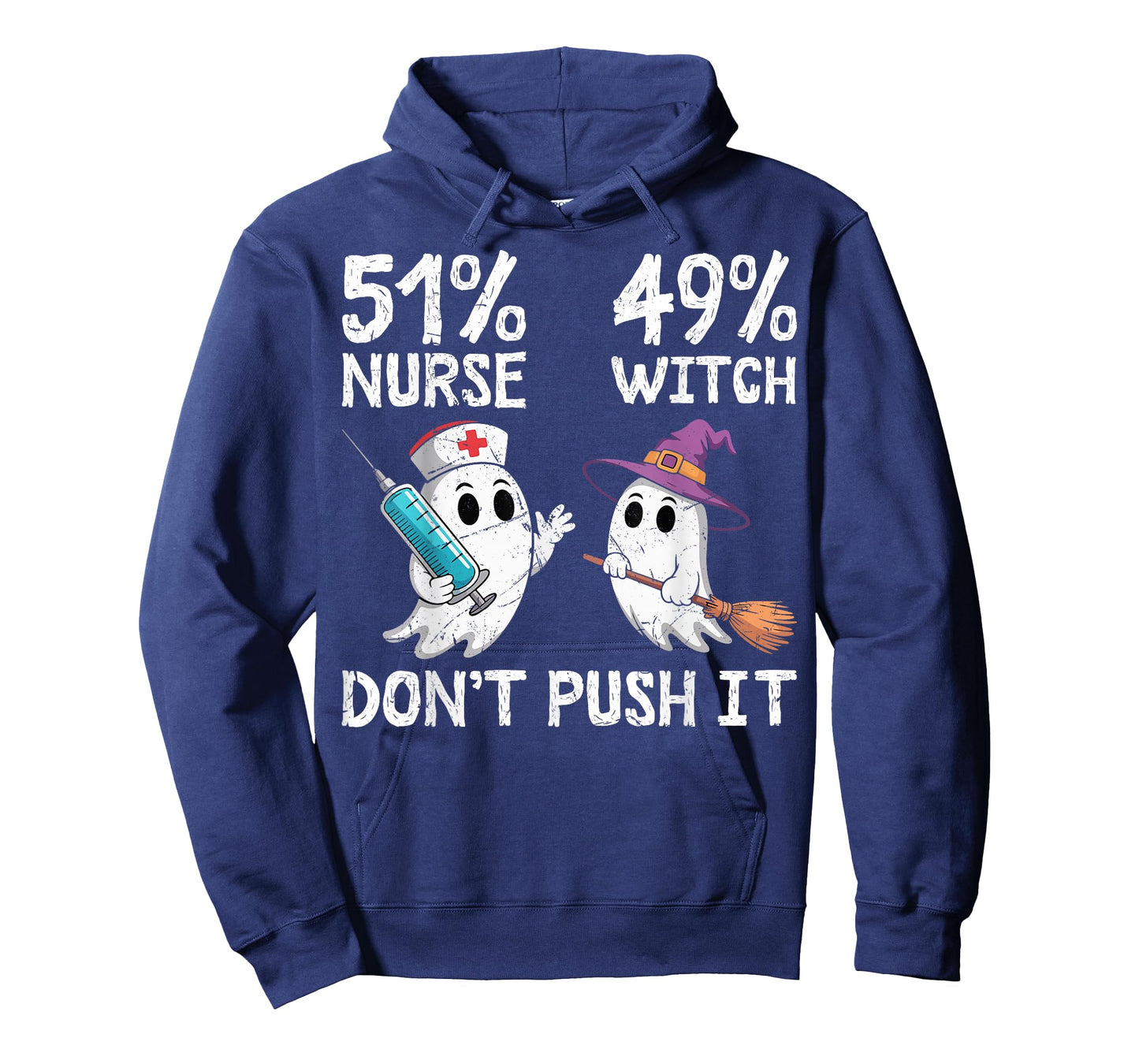 51% Nurse 49% Witch - Funny Nursing Spooky Halloween Party T-Shirt
