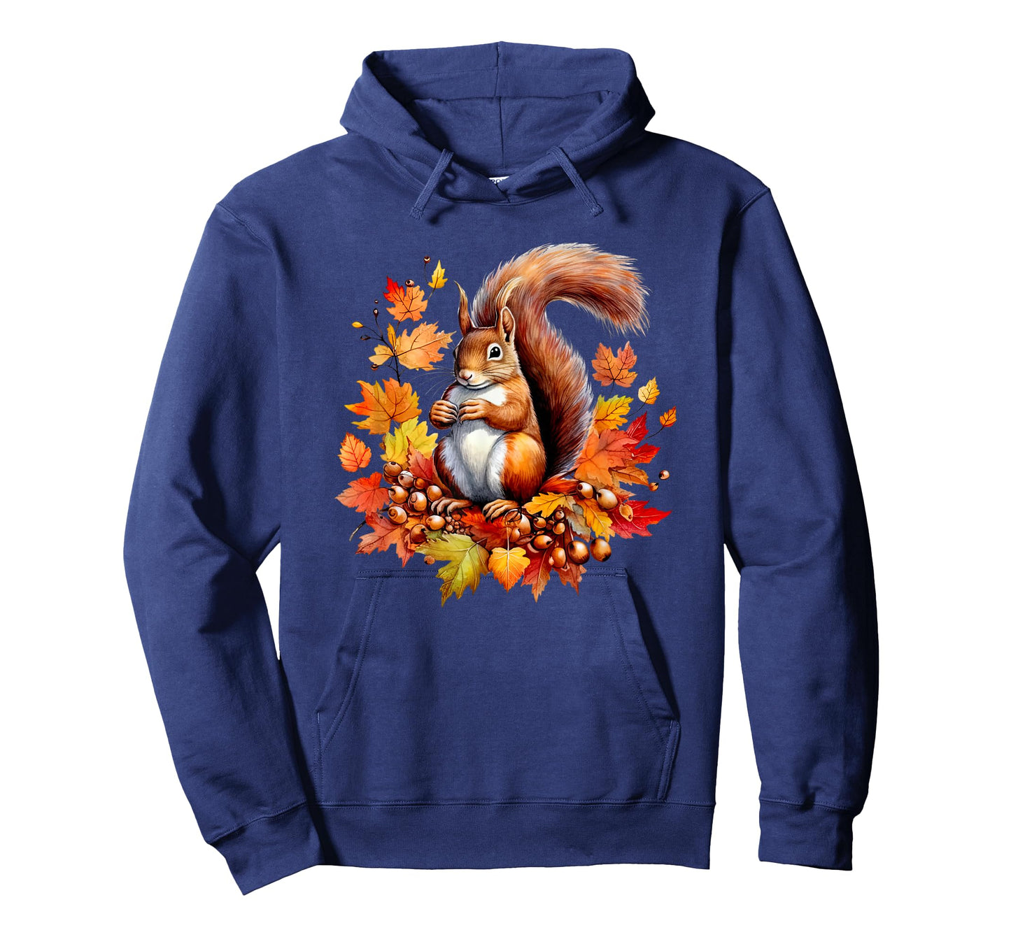 Autumn Squirrel Woodland Pet Fall Leaf Acorns Thanksgiving T-Shirt