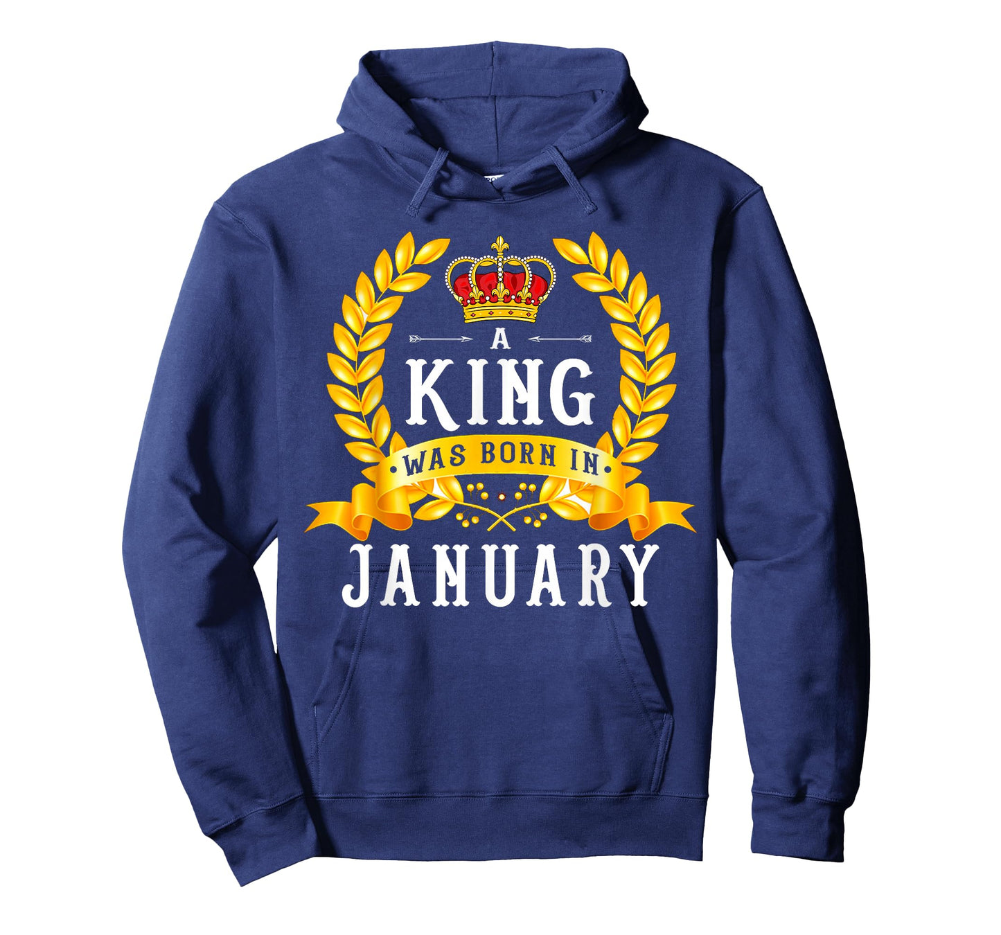 Retro Vintage A King Was Born In January Happy Birthday Men T-Shirt