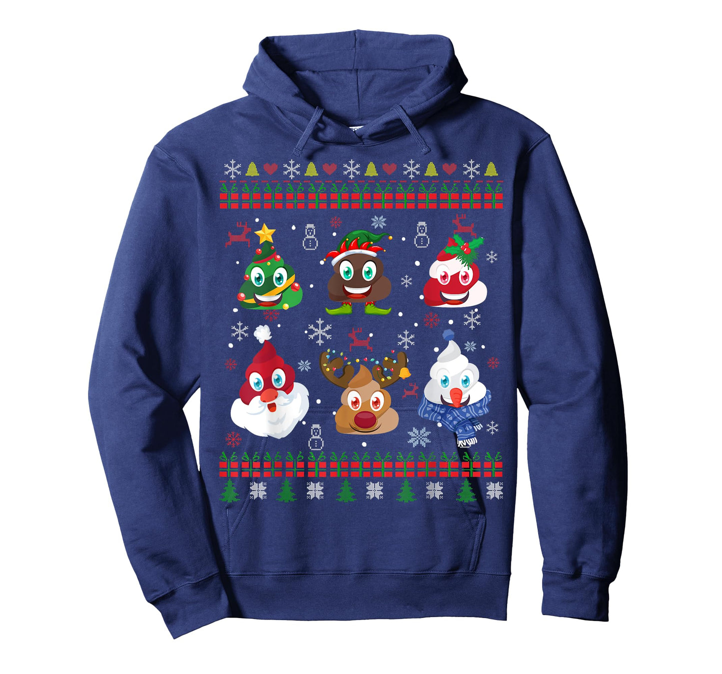 Christmas Poop Santa Elf Reindeer Ugly Christmas T-Shirt