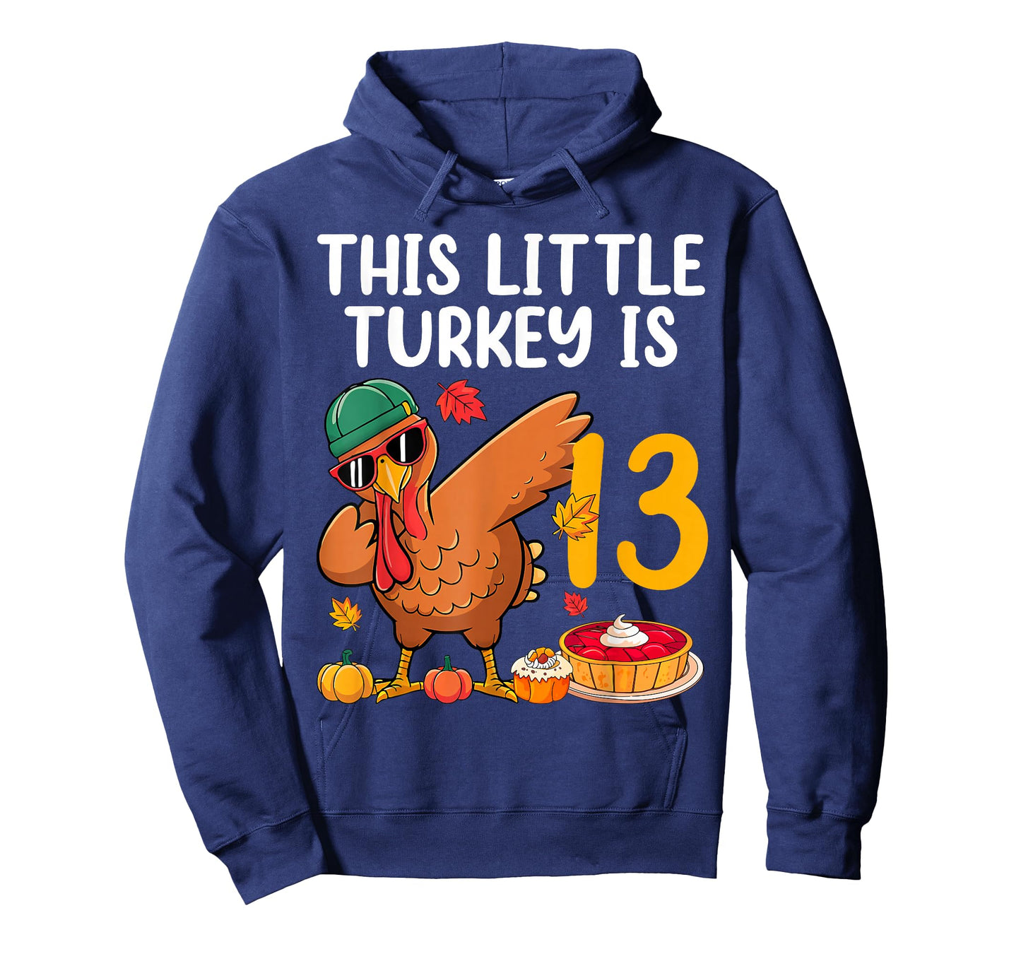 This Little Turkey is 13 Dabbing Boys 13th Bday Thanksgiving T-Shirt