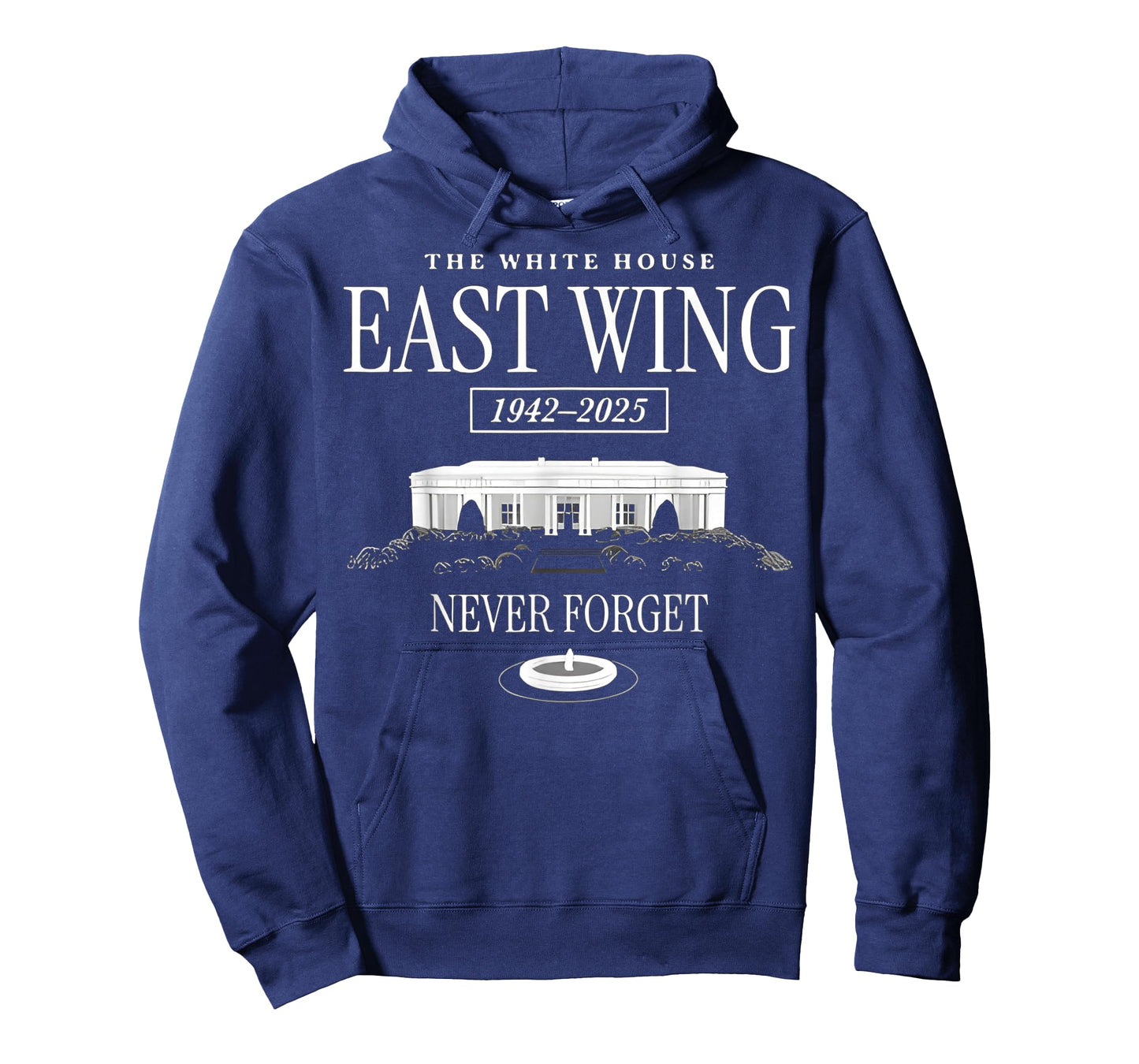 East Wing Never Forget 1942-2025 USA Flag White House T-Shirt
