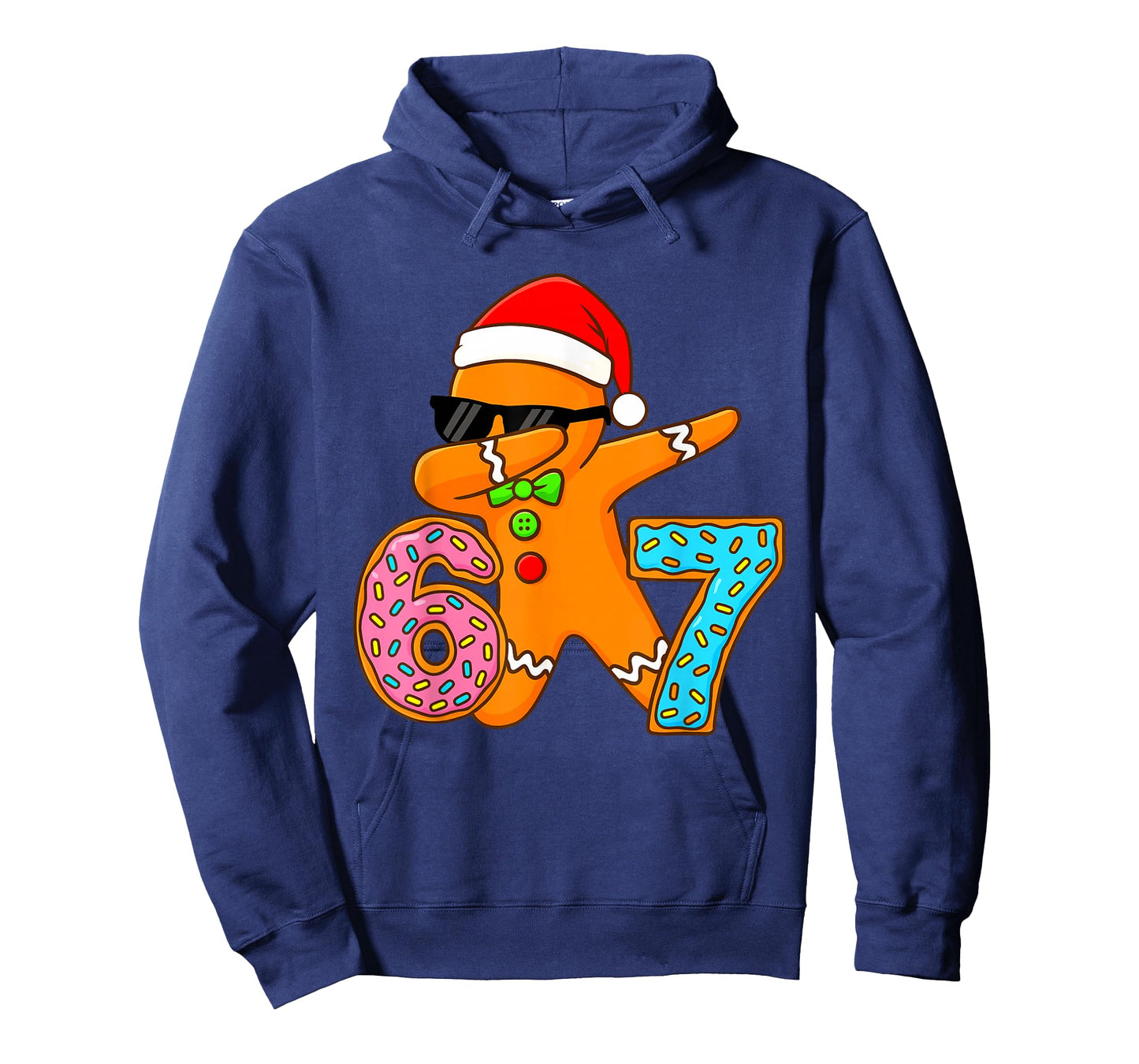 Six Seven Bruh Gingerbread Dabbing Funny Christmas 6 7 Meme T-Shirt